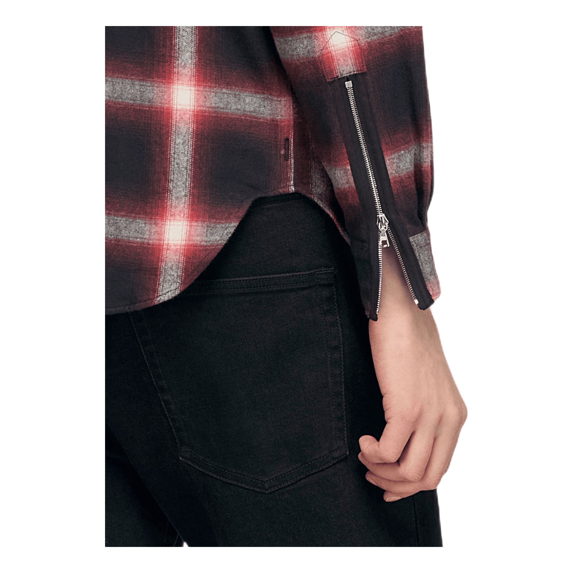 Beautilities Sleeze Zip Shirt Red