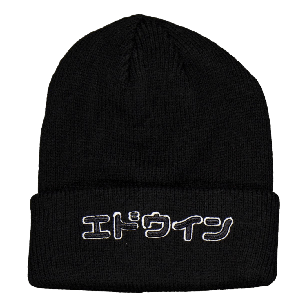 Edwin 3d Katakana Beanie-black Black