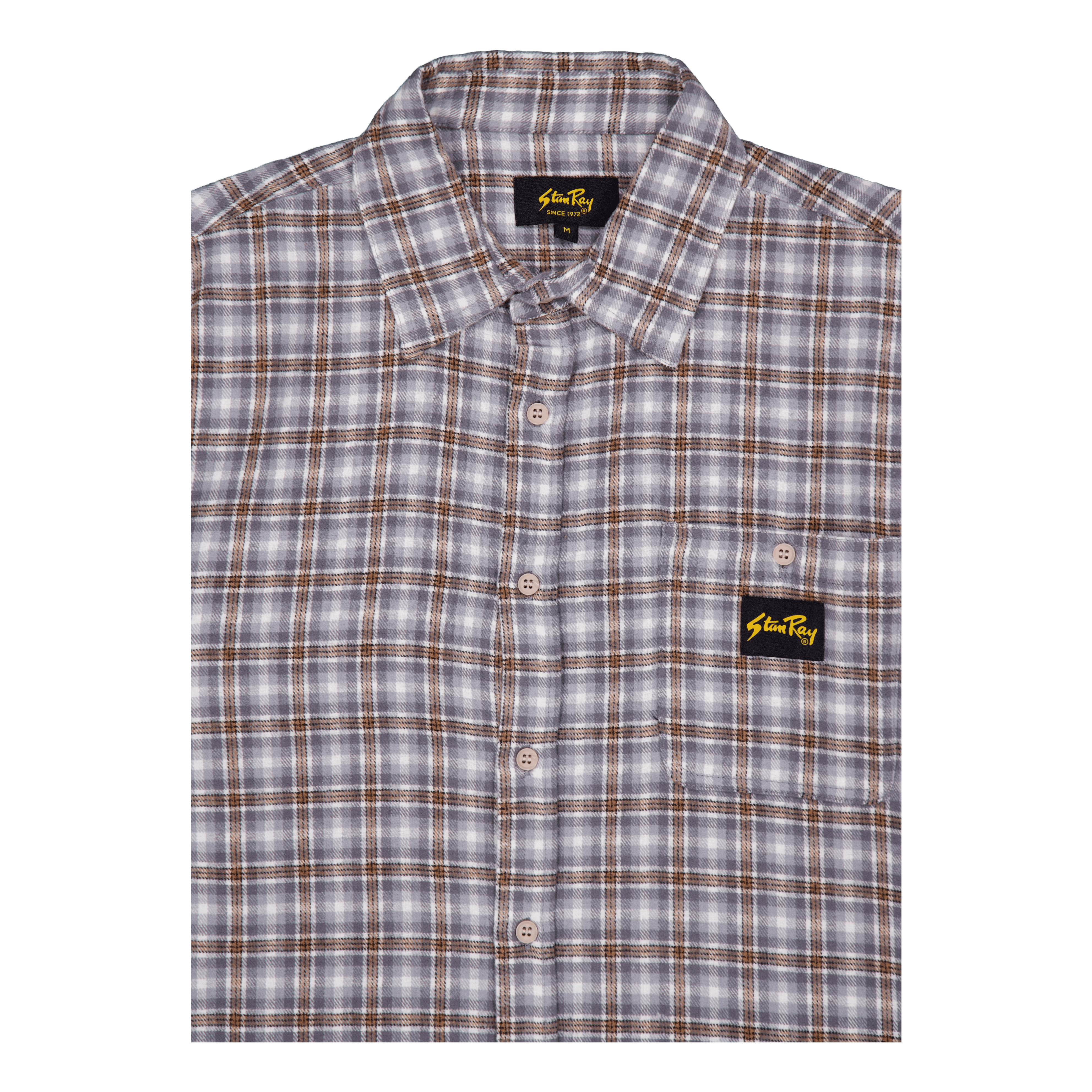 stan ray Flannel Shirt Grey Plaid