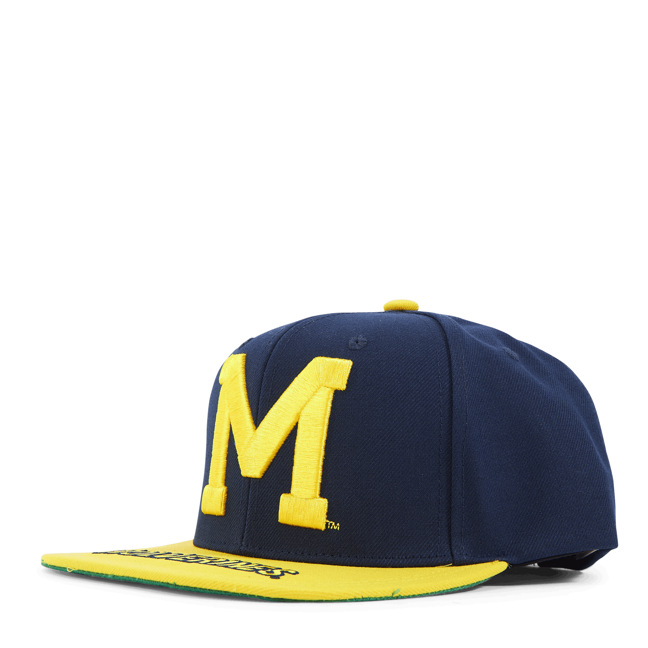 Mitchell & Ness Michigan Logo Bill Snapback