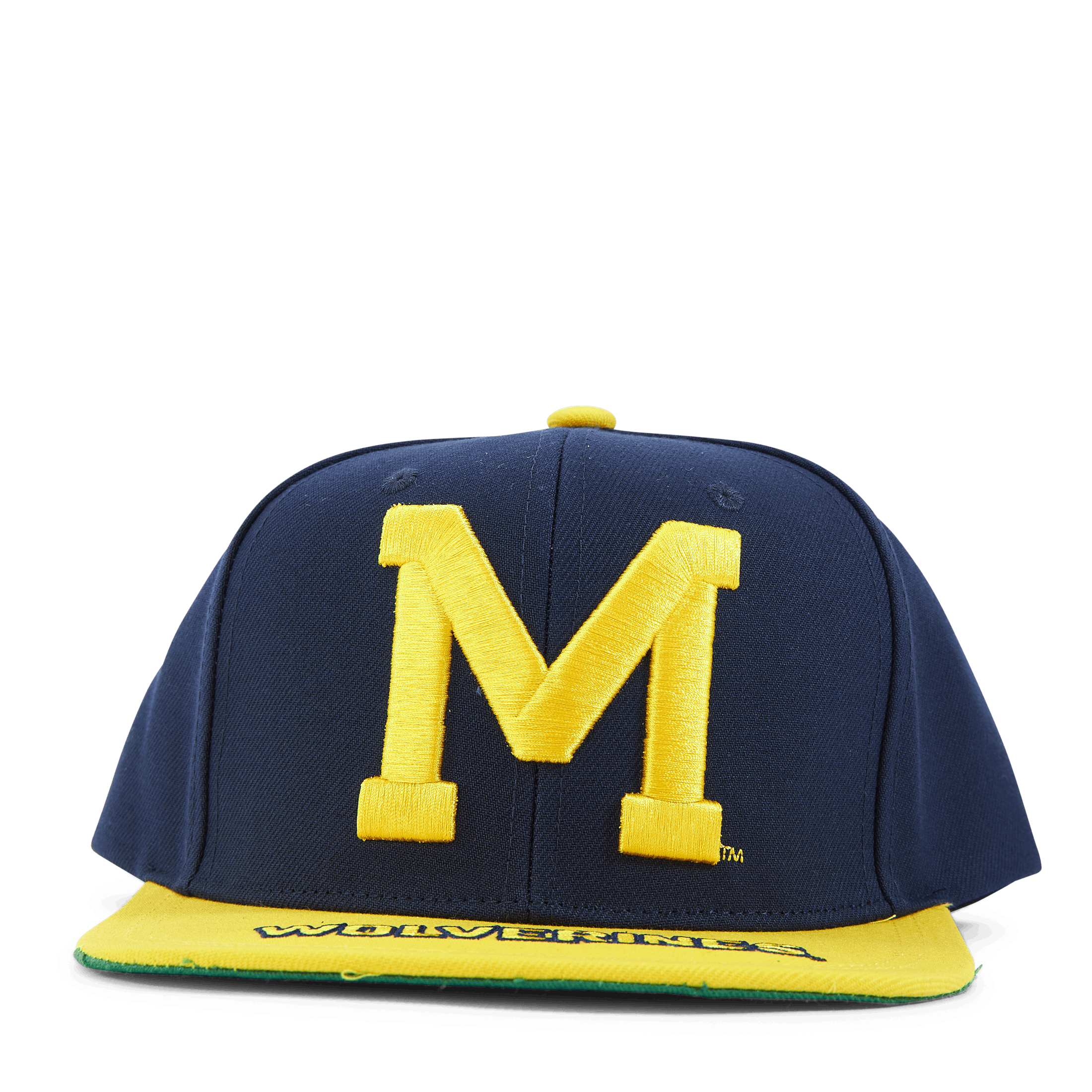 Mitchell & Ness Michigan Logo Bill Snapback