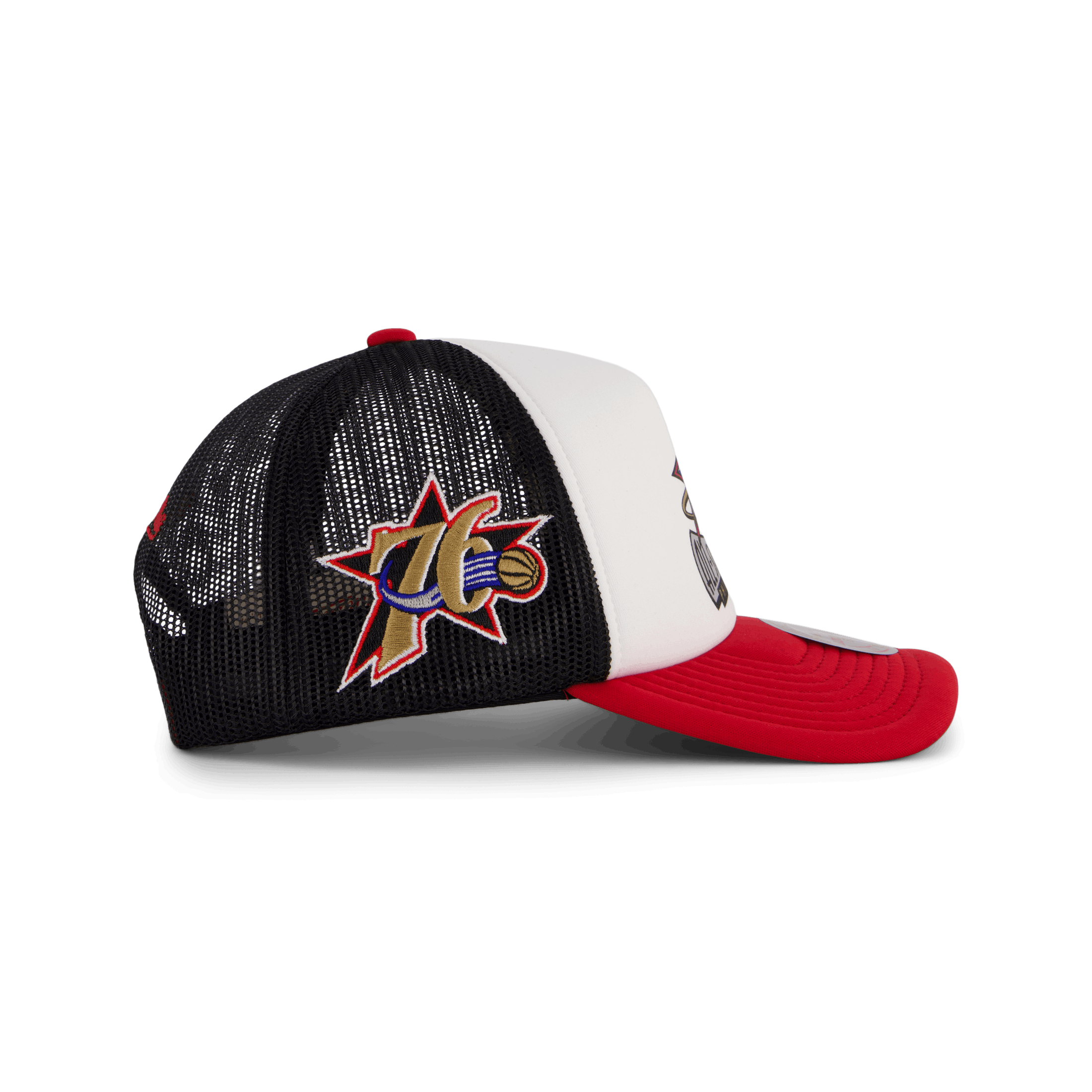 Mitchell & Ness 76ers Party Time Trucker Snapback HWC