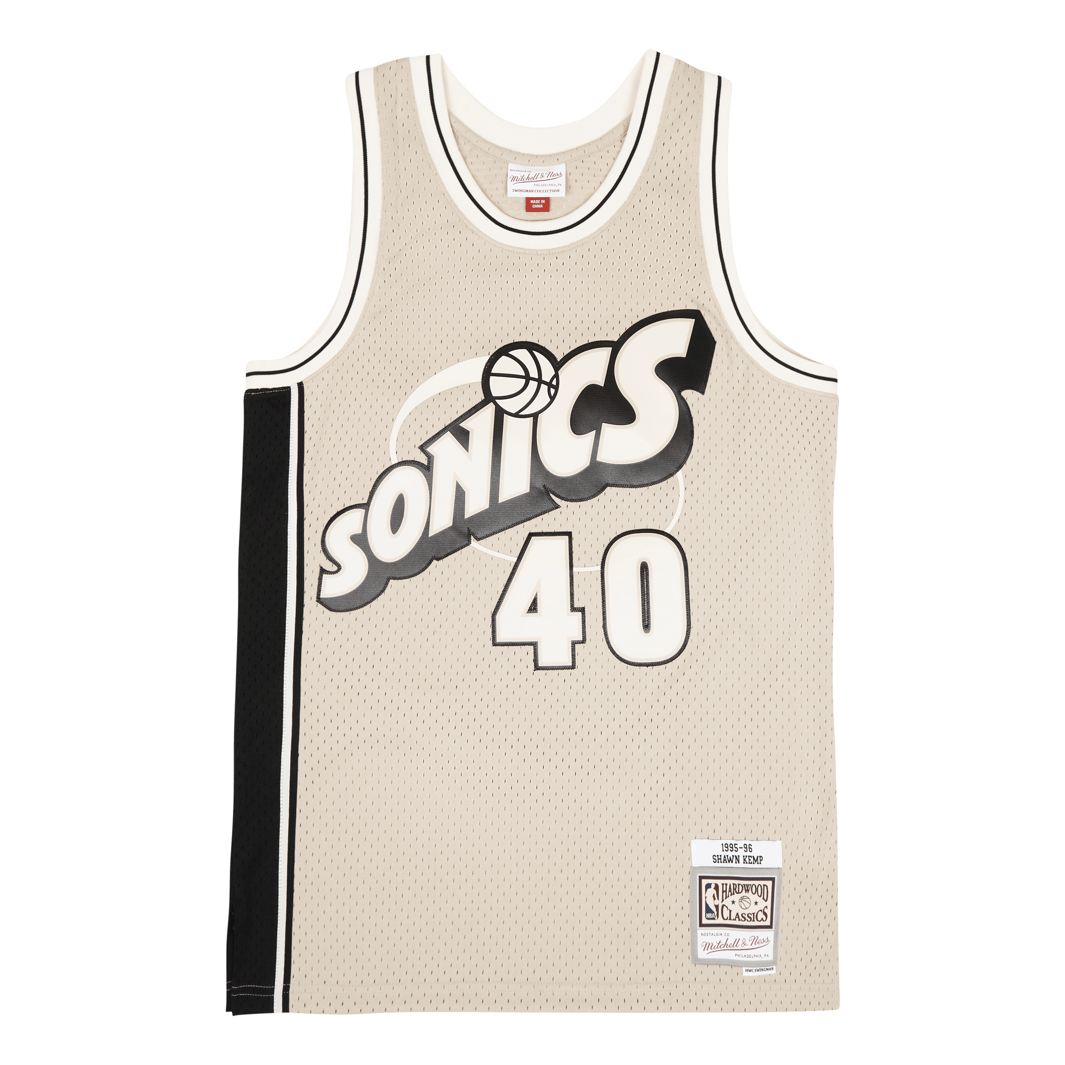Mitchell & Ness Supersonics Khaki Swingman Jersey