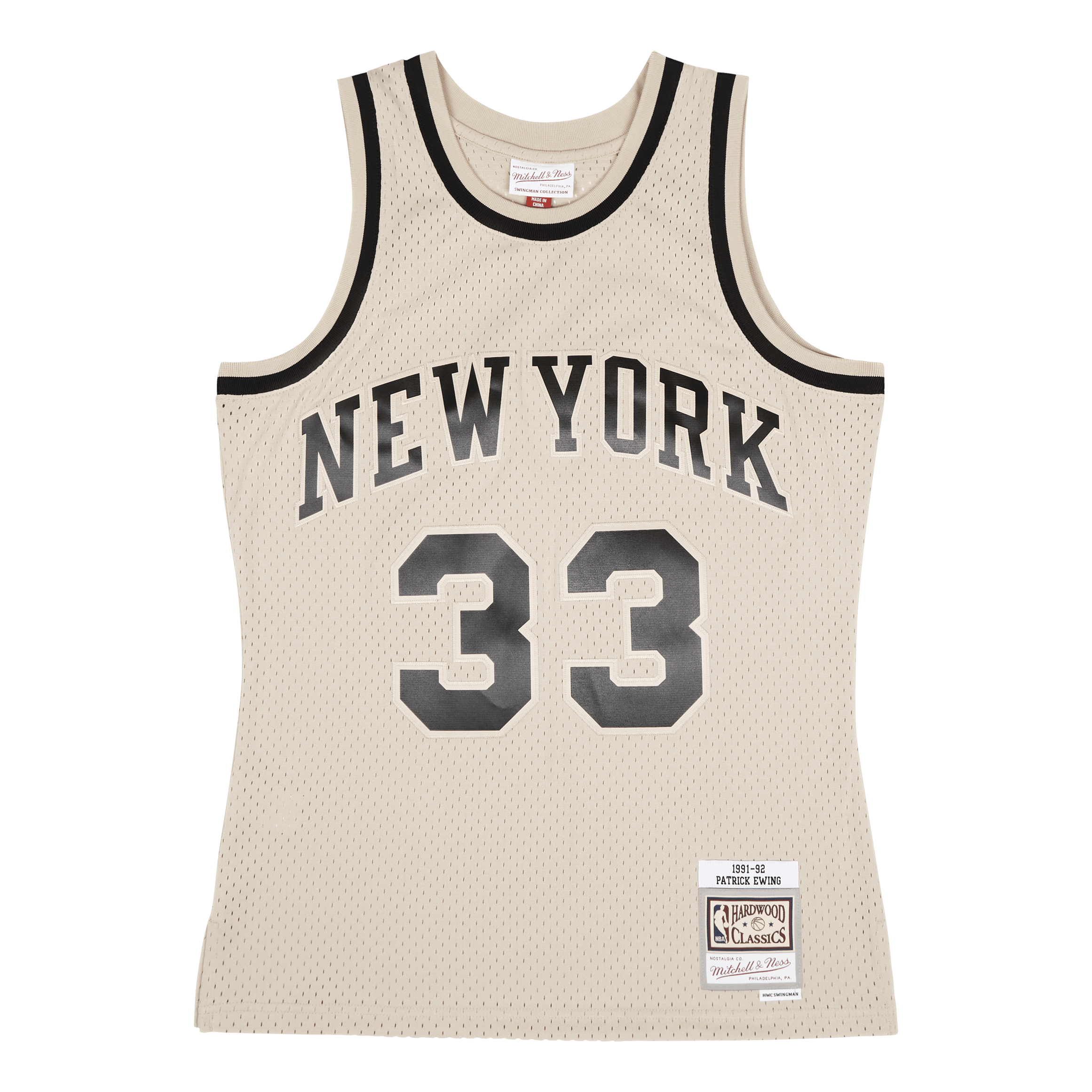 Mitchell & Ness Knicks Khaki Swingman Jersey