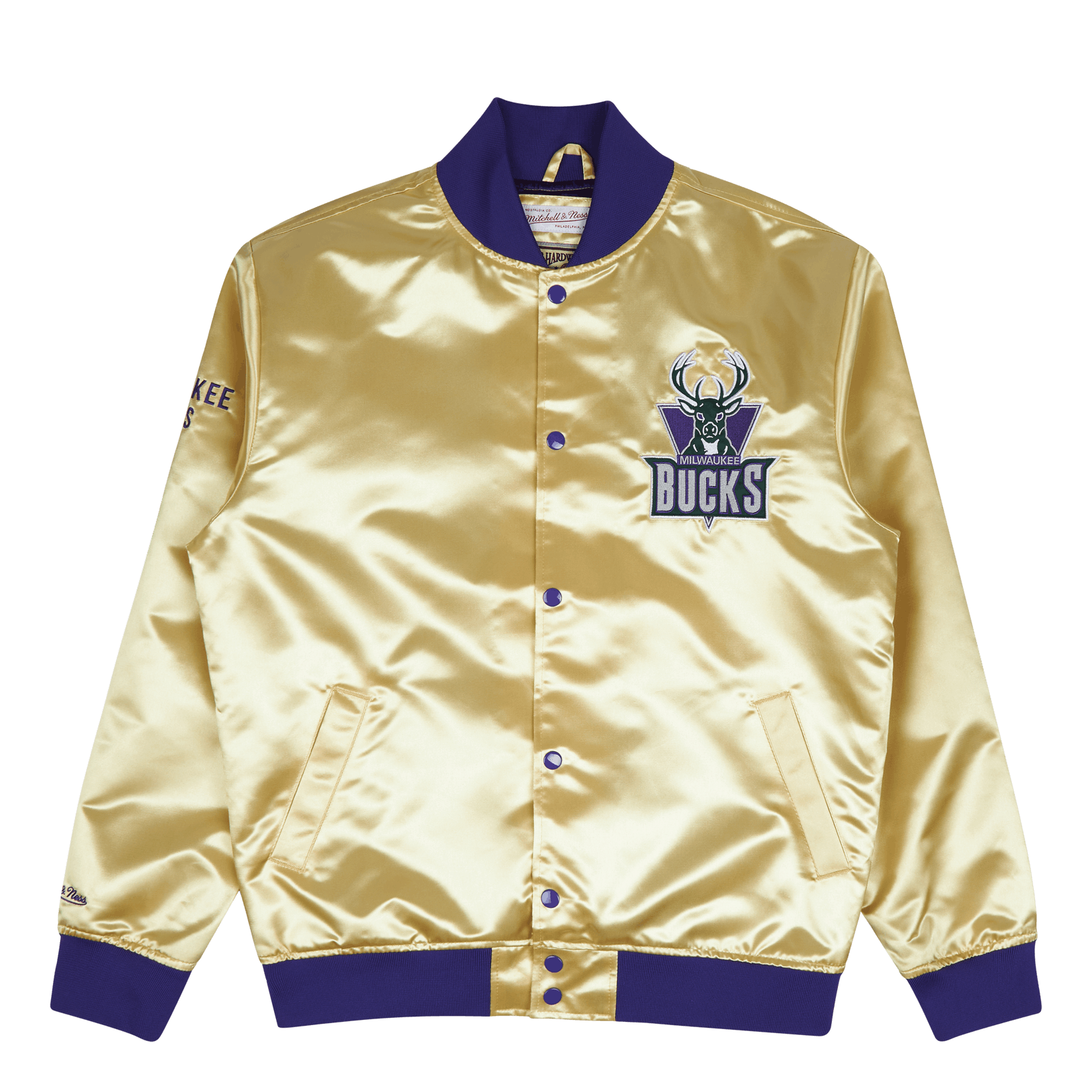 Mitchell & Ness Bucks Lightweight Satin Jacket