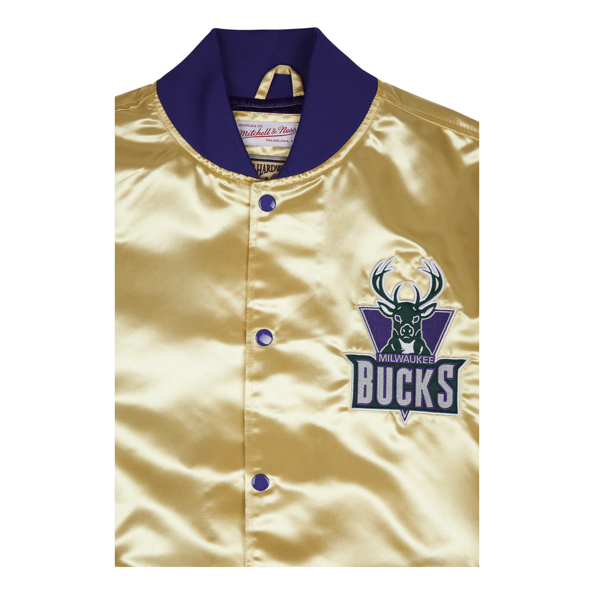 Mitchell & Ness Bucks Lightweight Satin Jacket
