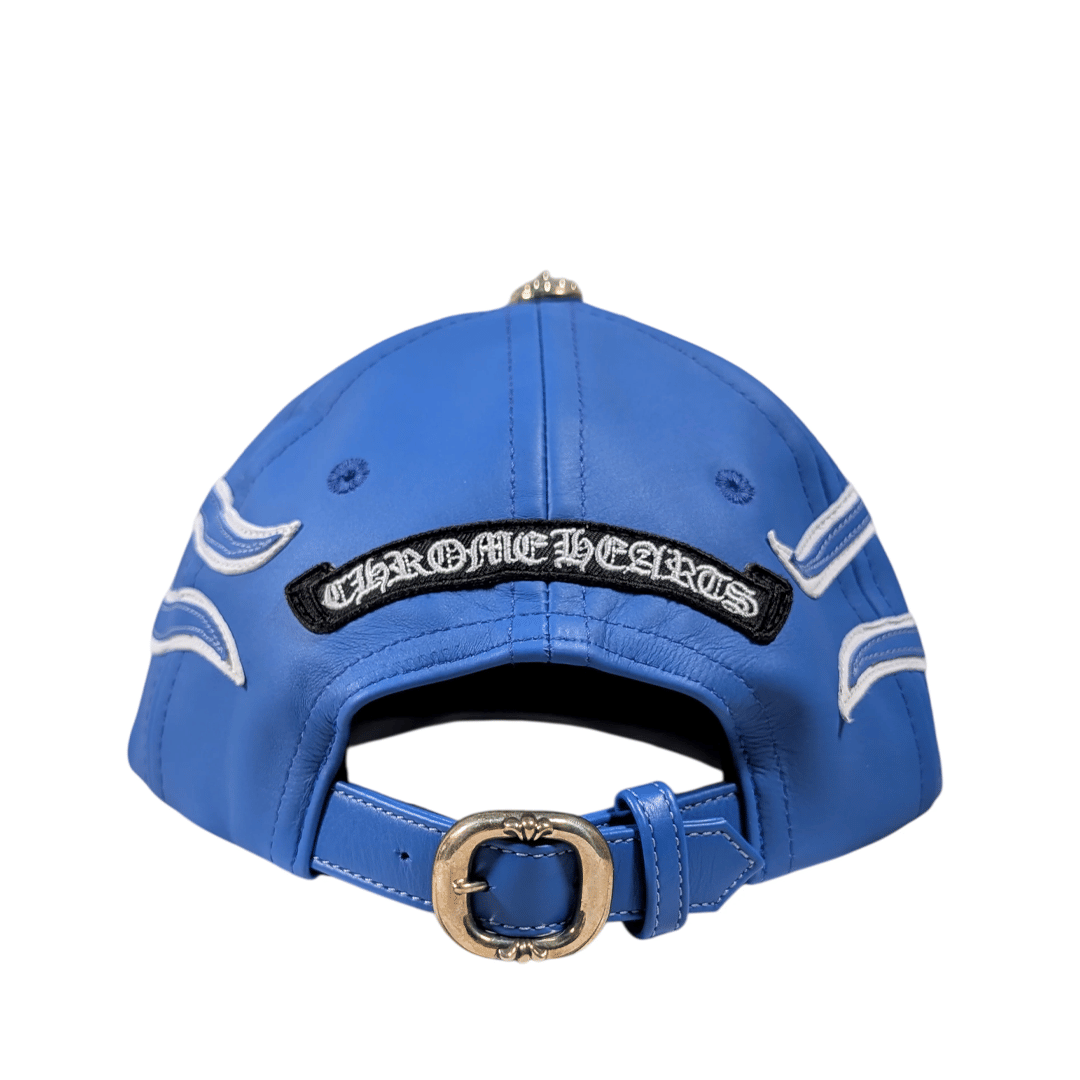 Chrome Hearts Leather Flame Hat Blue