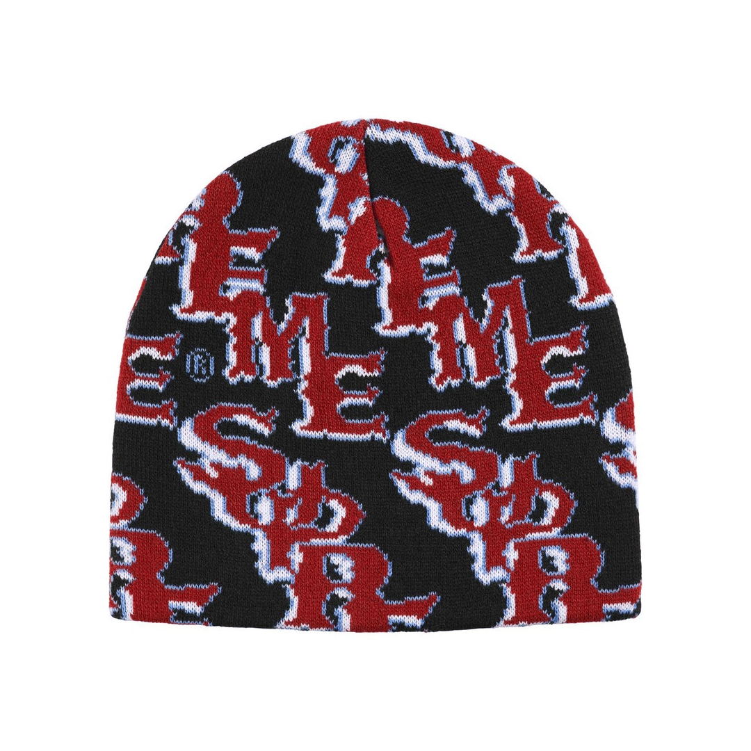 Supreme Slanted Gothic Outline Beanie Black