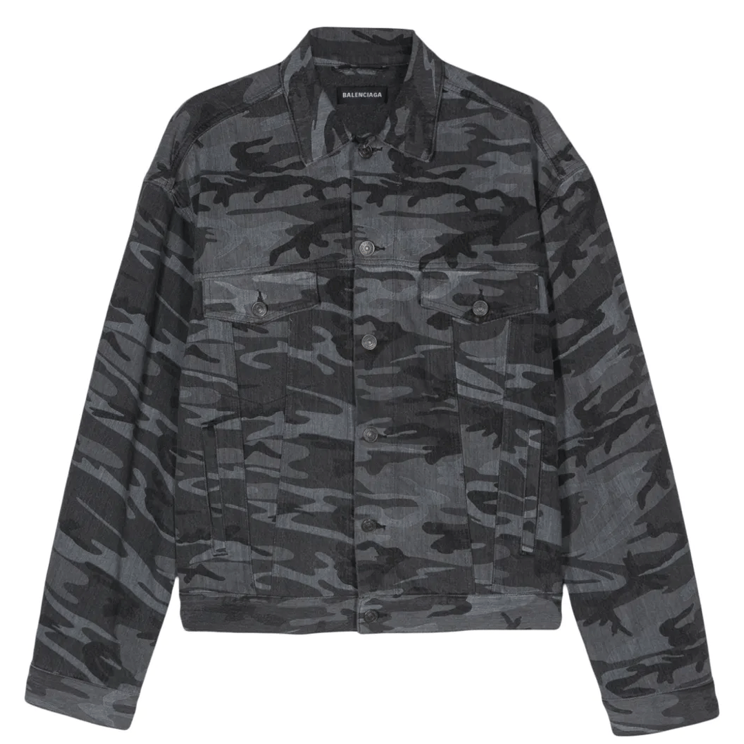 Balenciaga Camouflage Jacket Black