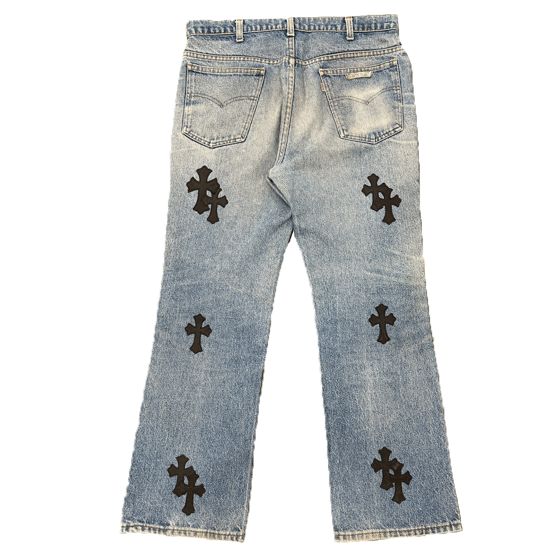 Chrome Hearts Levis Black Cross Patch Jeans
