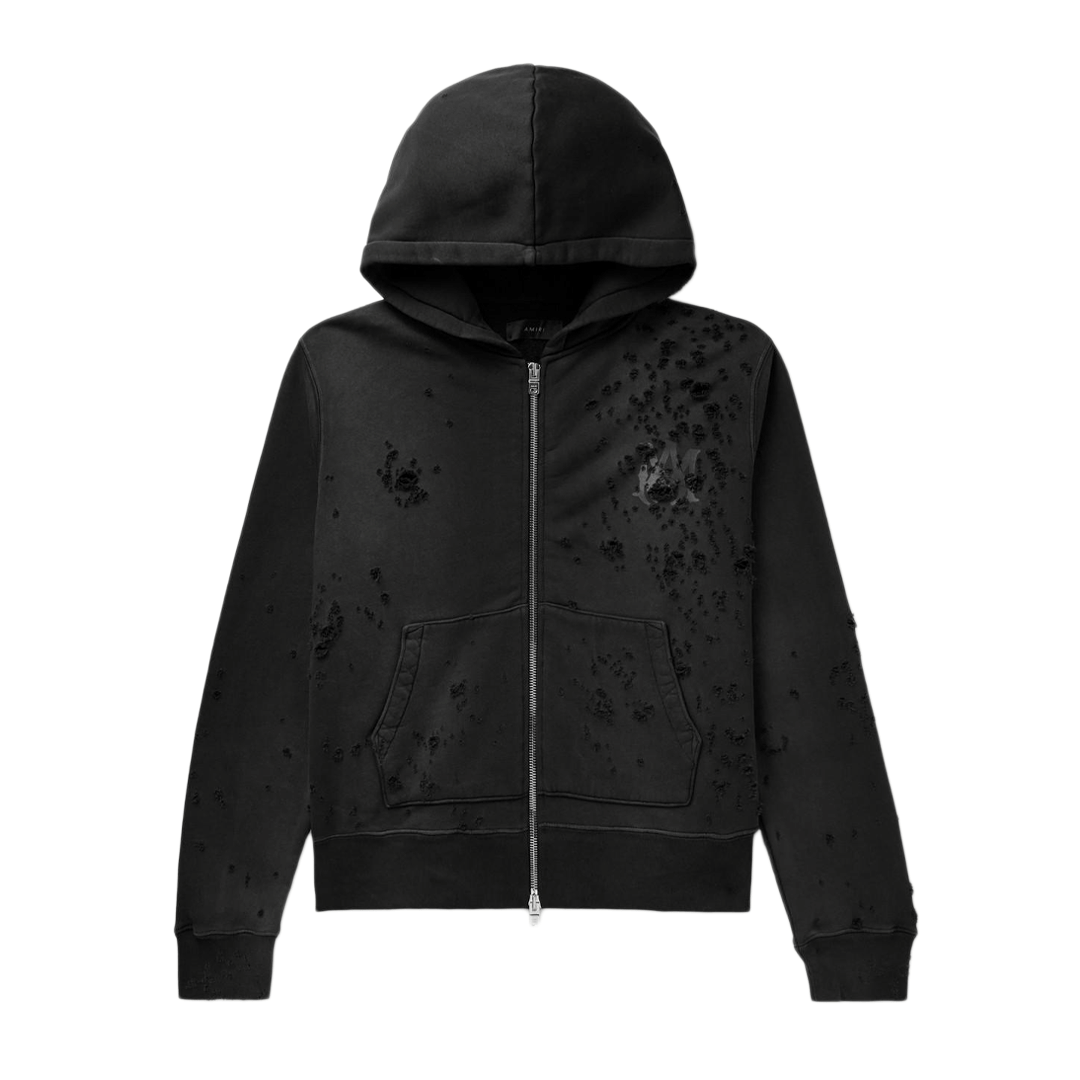 Amiri MA Logo Shotgun Hoodie Faded Black