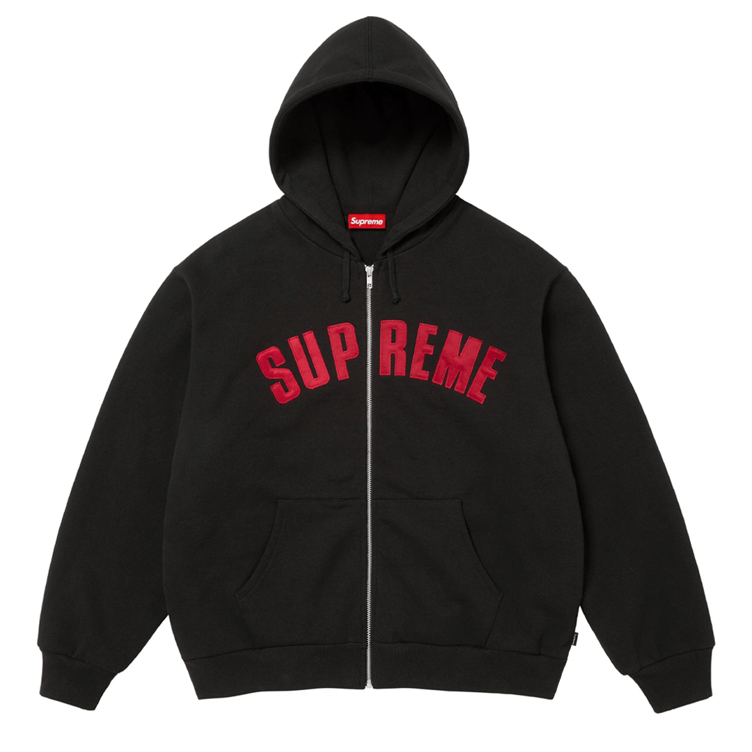 Supreme Arc Thermal Lined Zip Up Hoodie Black