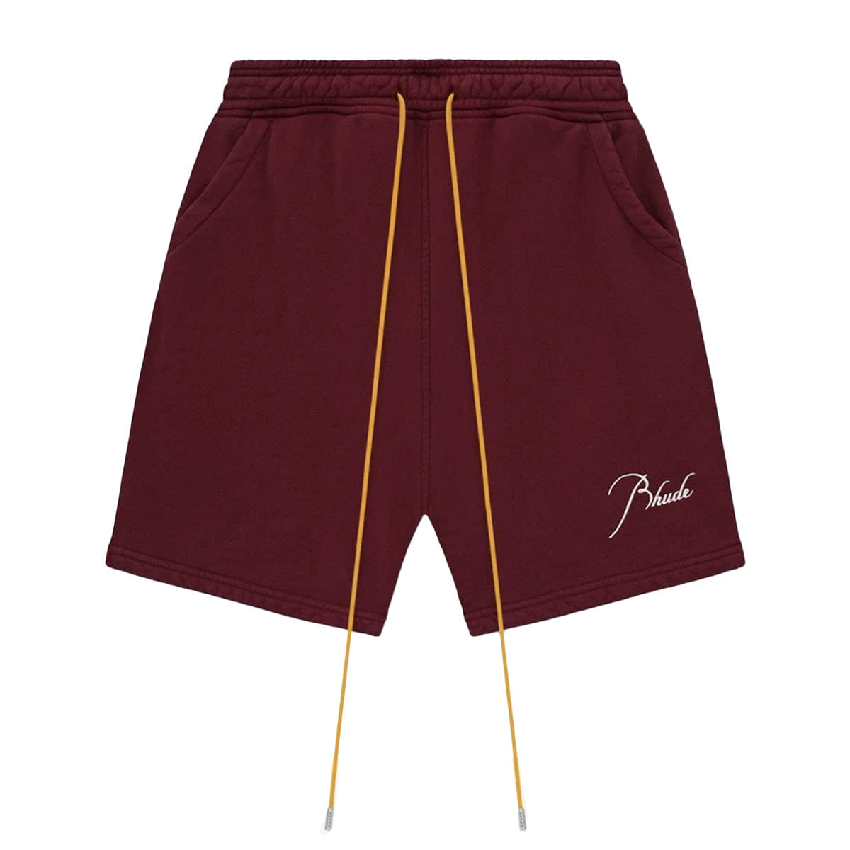 Rhude Script Logo Sweat Shorts Maroon