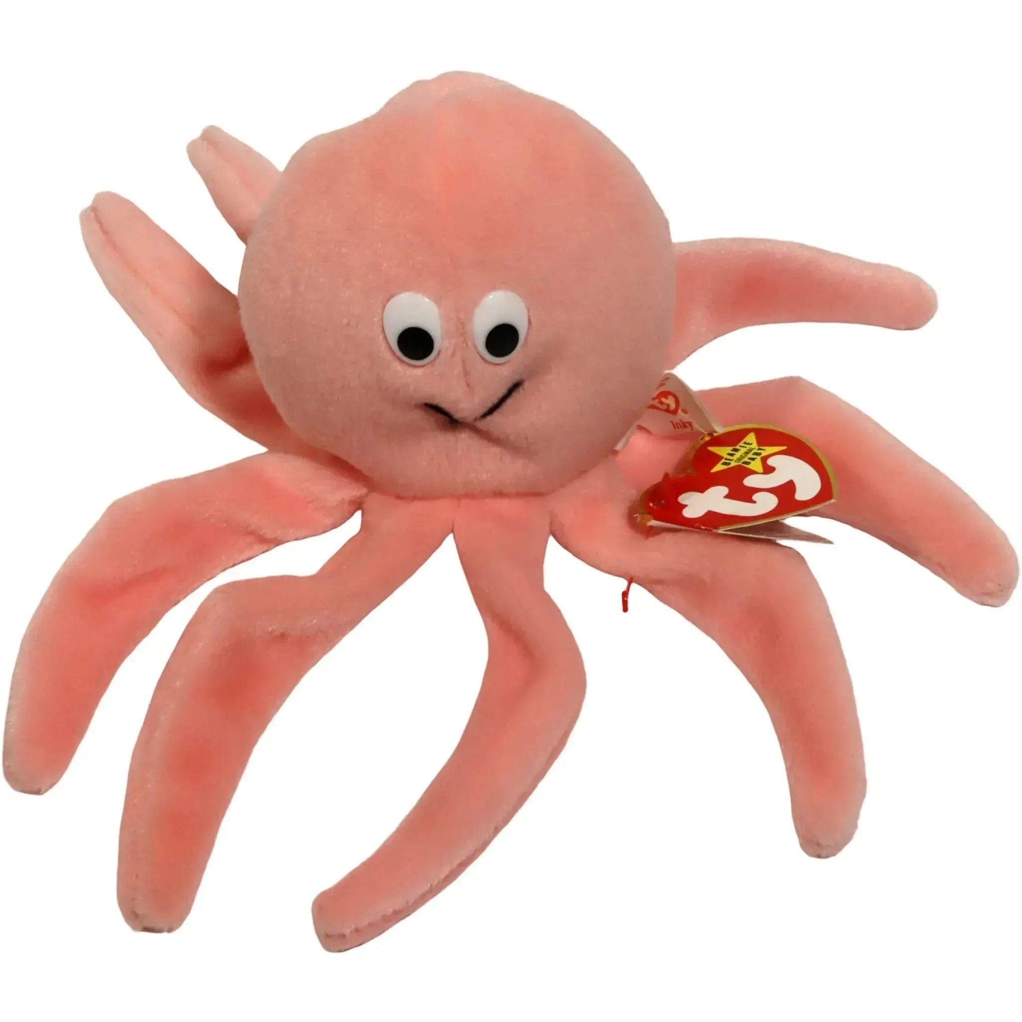 Ty Inky the Pink Octopus Plush (7", Style 4028) - Ty - Original Beanie Babies Series (1994)