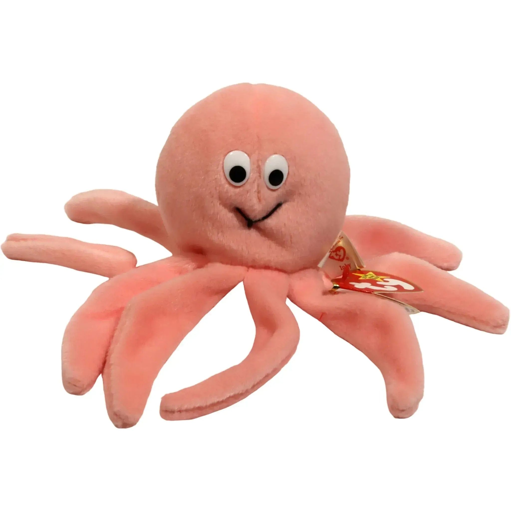 Ty Inky the Pink Octopus Plush (7", Style 4028) - Ty - Original Beanie Babies Series (1994)