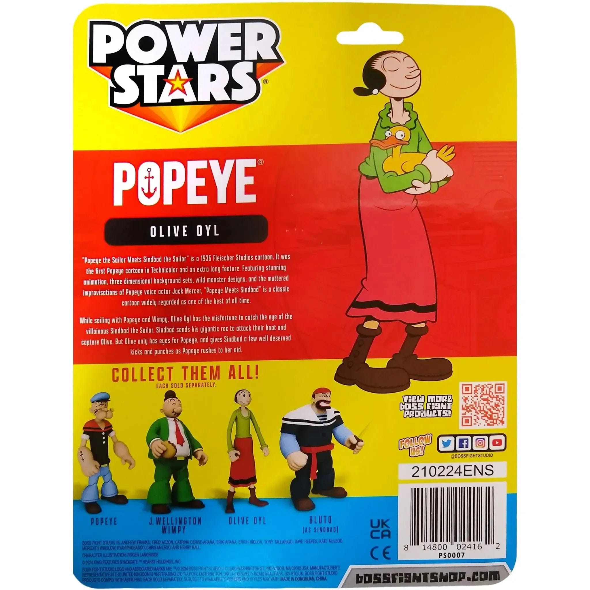 Boss Fight Studio Popeye - Olive Oyl Action Figure (4.5") - Boss Fight Studio - Power Stars Series - (2024)