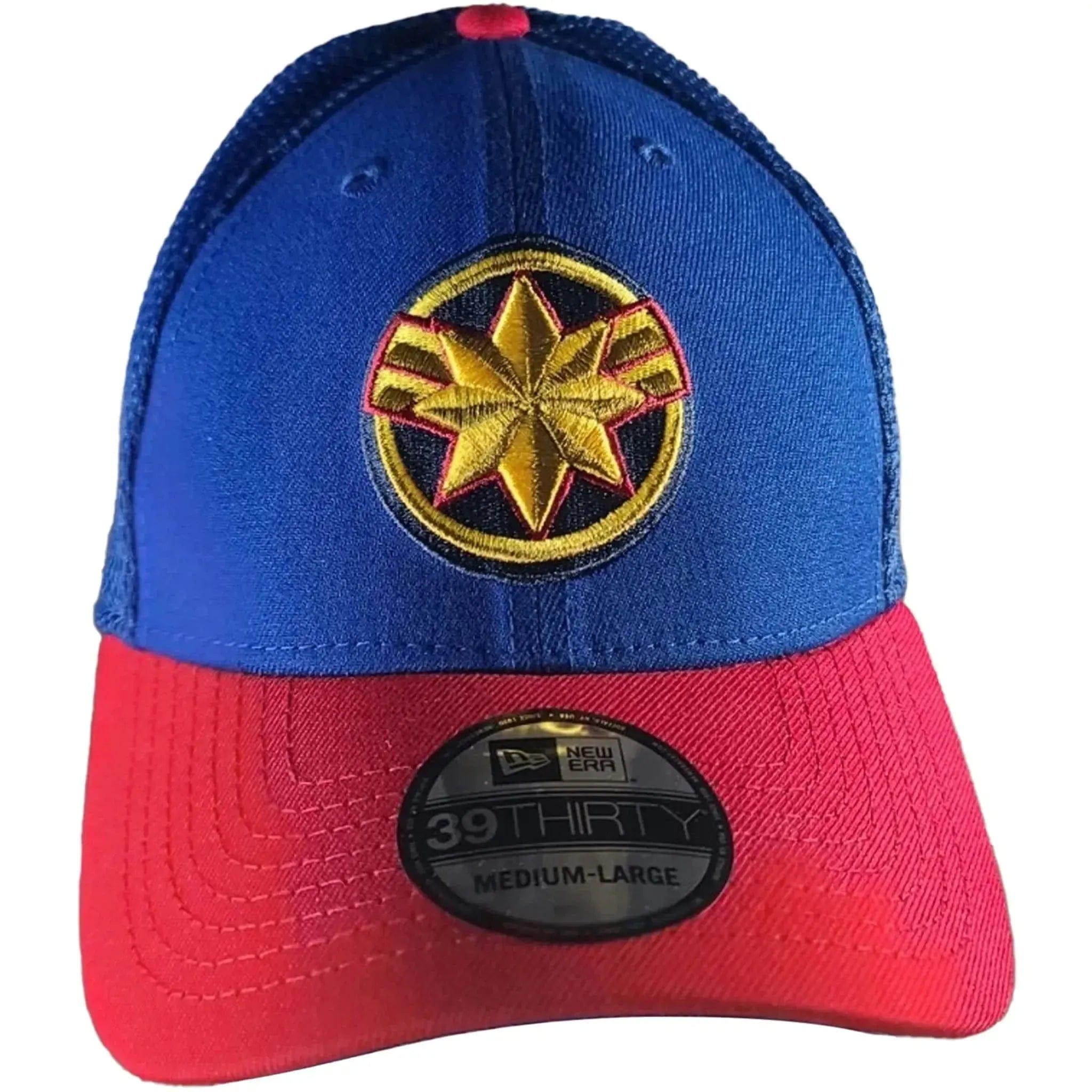 New Era Marvel Studios - Captain Marvel Movie Neo 39THIRTY Flexfit Hat (Royal Red & Blue, M/L) - New Era