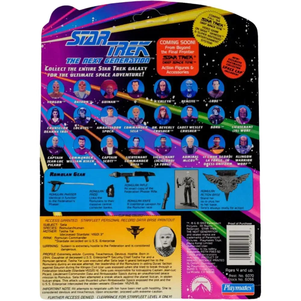 Playmates Toys Star Trek: The Next Generation - Commander Sela Action Figure with SkyBox Collector Card (4.5") - Playmates Toys - Collector Series - (1993)