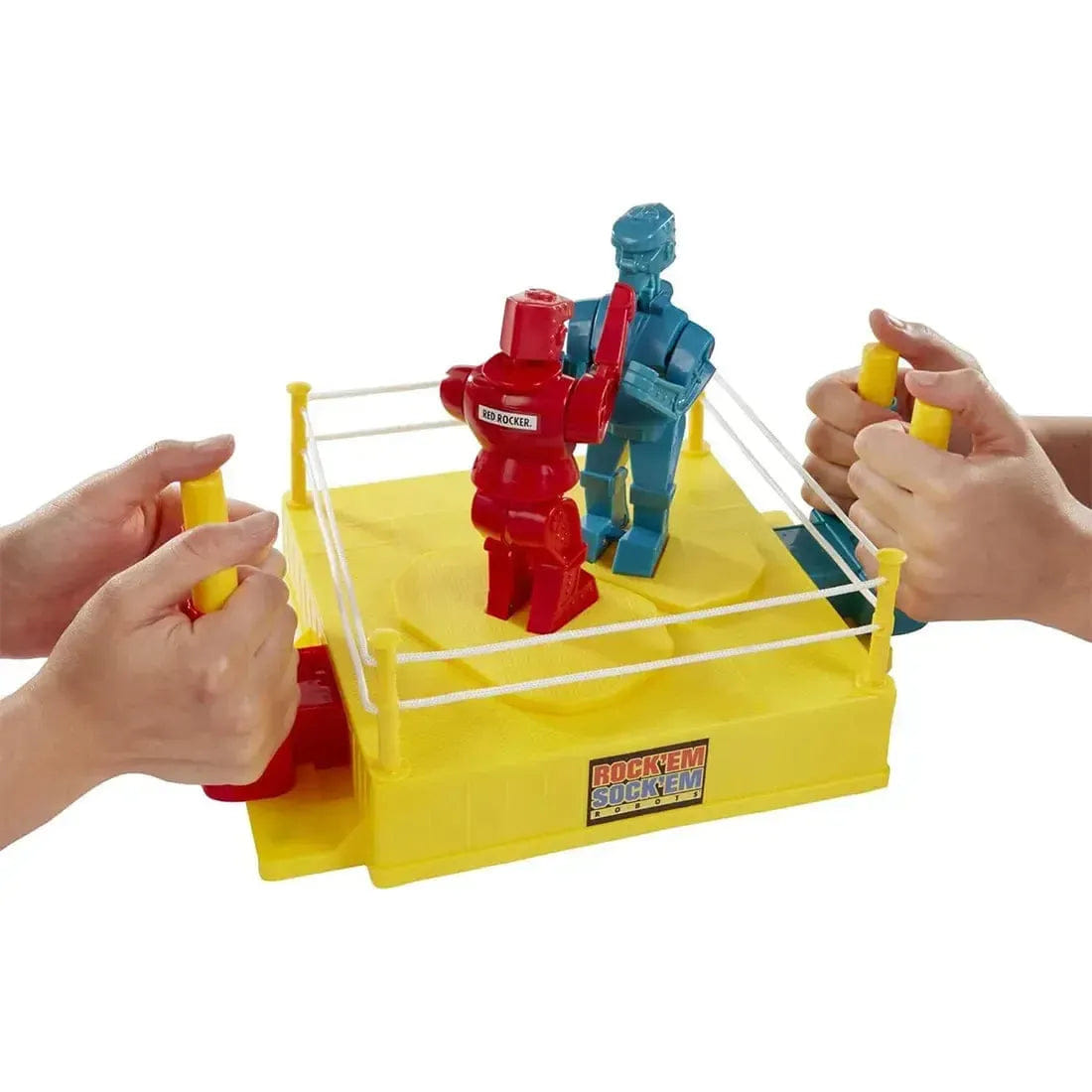Mattel Games Rock 'Em Sock 'Em Robots: Red Rocker & Blue Bomber - Dexterity Action Game for Family, Adults, and Children (2 Player, Ages 6+) - Mattel Games