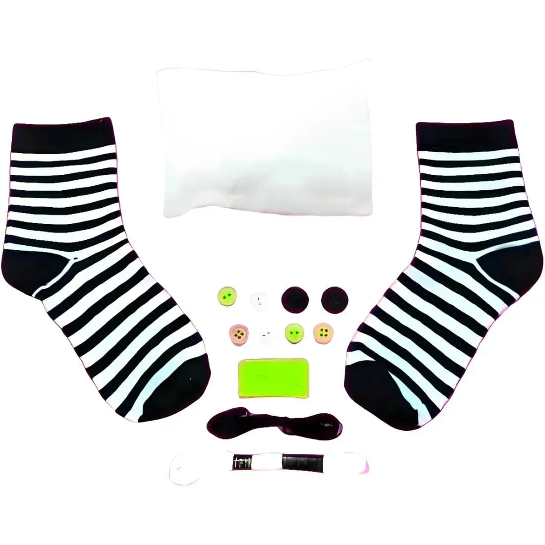 Small World Toys Stuart Stripe - Zebra Sock Doll Sewing Arts & Craft Toy - Small World Toys