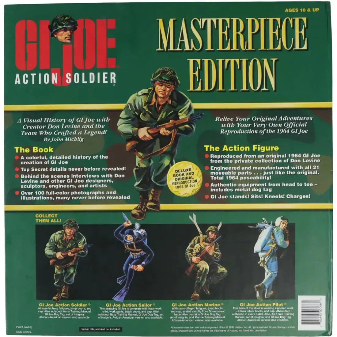 Hasbro G.I. Joe - 1964 Reproduction G.I. Joe Action Figure & History of G.I. Joe Book - Hasbro - Masterpiece Edition
