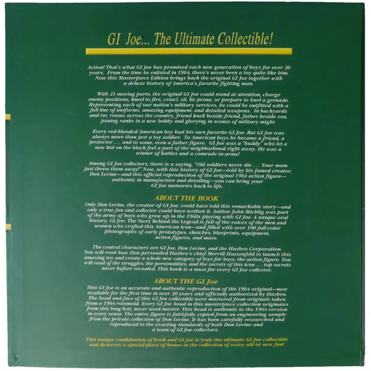 Hasbro G.I. Joe - 1964 Reproduction G.I. Joe Action Figure & History of G.I. Joe Book - Hasbro - Masterpiece Edition