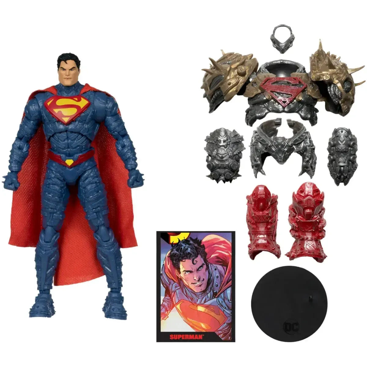 McFarlane Toys DC Comics [Superman: Ghosts of Krypton] - Kryptonian Armor Superman Action Figure with Comic Book (7") - McFarlane Toys - Page Punchers Series
