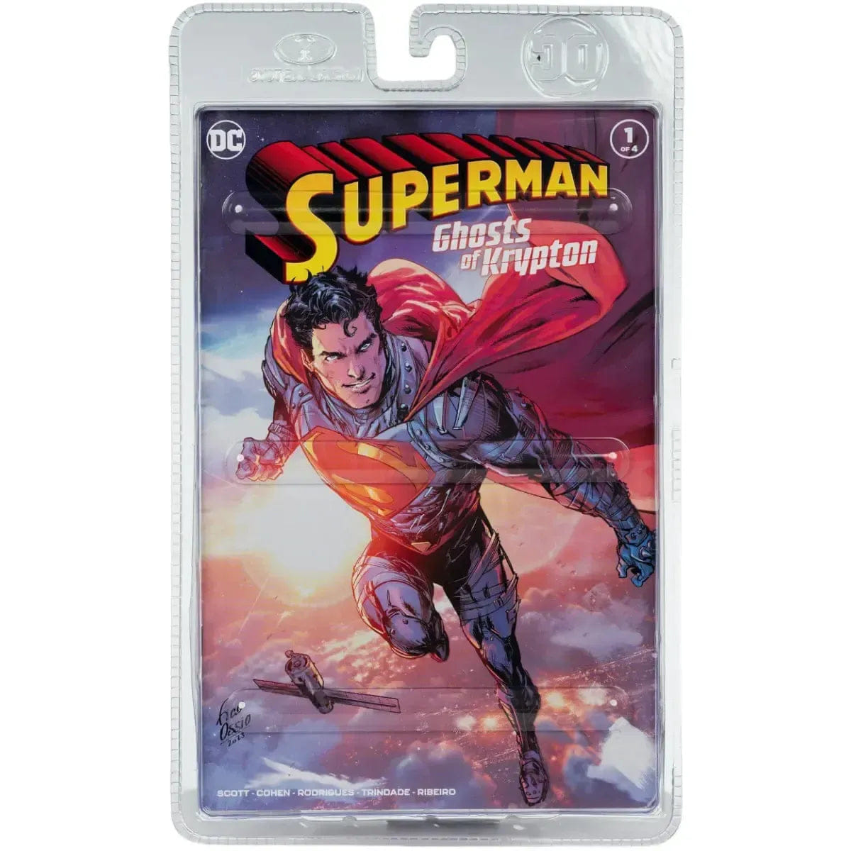 McFarlane Toys DC Comics [Superman: Ghosts of Krypton] - Kryptonian Armor Superman Action Figure with Comic Book (7") - McFarlane Toys - Page Punchers Series