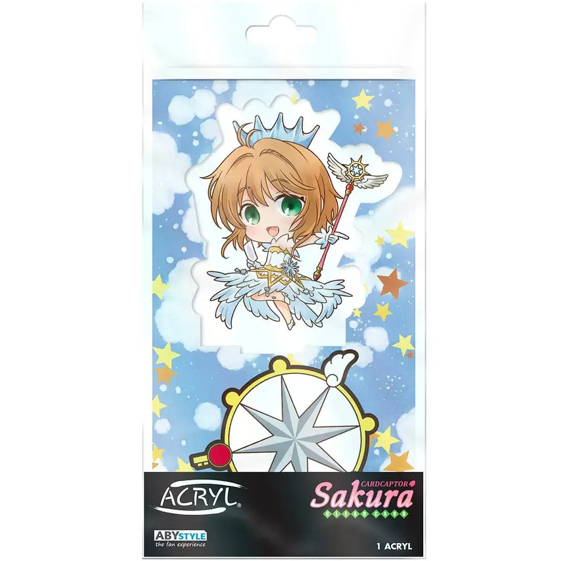 ABYstyle Cardcaptor Sakura: Clear Card - Chibi Crystal Feather Dress Sakura Standee Figure (3.75" Acrylic) - ABYstyle - Acryl Series
