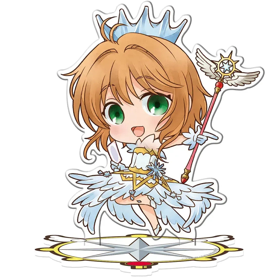 ABYstyle Cardcaptor Sakura: Clear Card - Chibi Crystal Feather Dress Sakura Standee Figure (3.75" Acrylic) - ABYstyle - Acryl Series