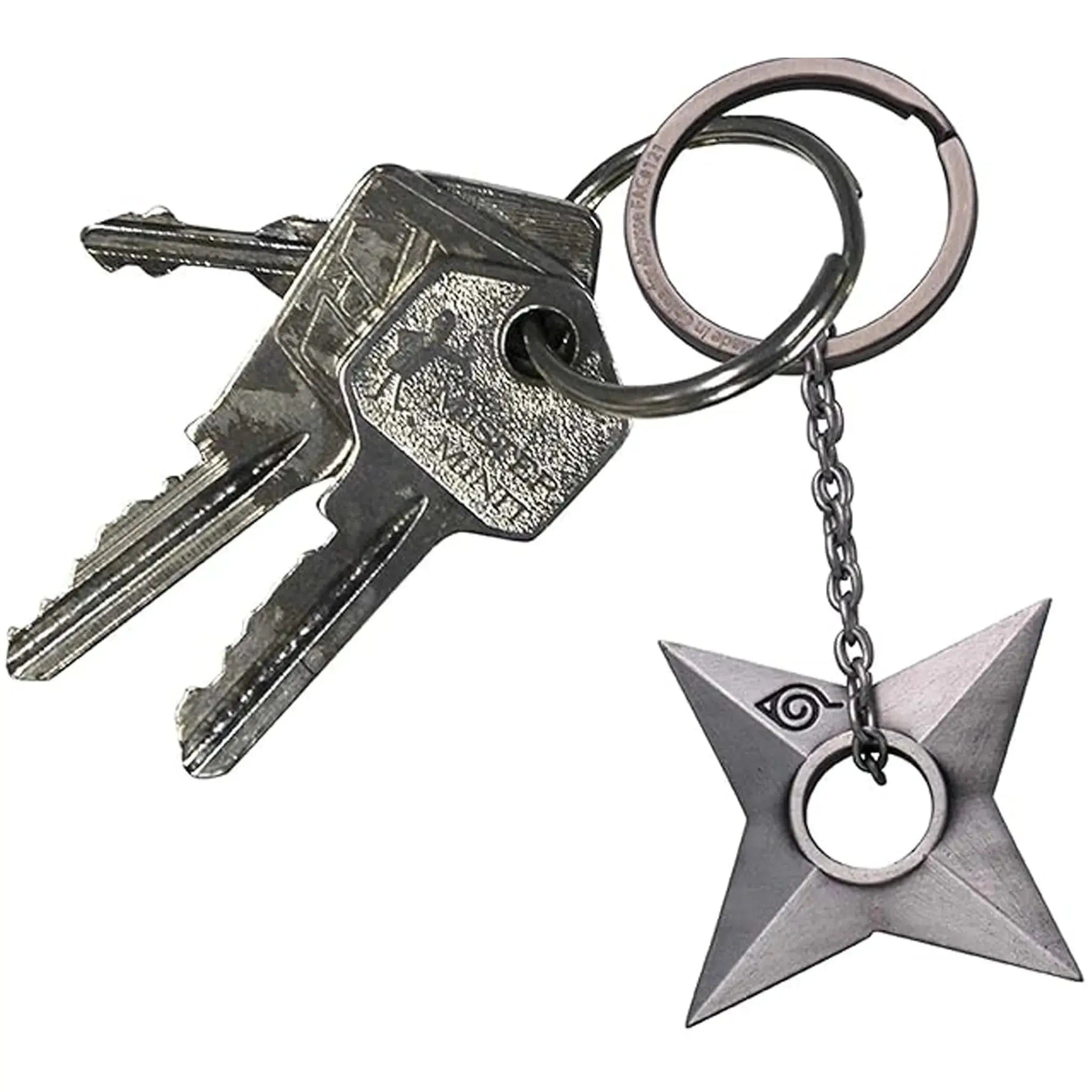 ABYstyle Naruto Shippuden - Konoha Shuriken 3D Keychain (Metal) - ABYstyle