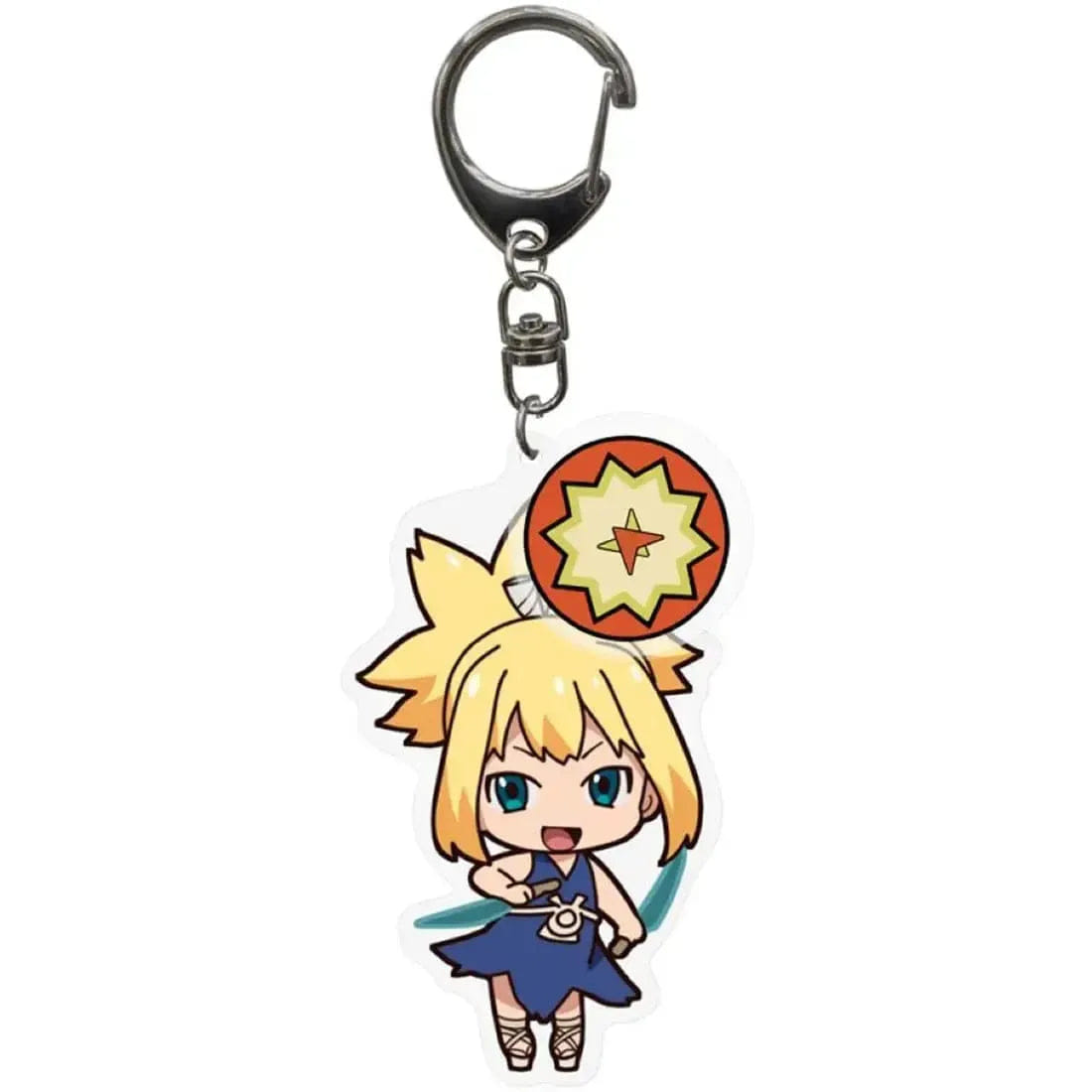 ABYstyle Dr. Stone - Chibi Kohaku Keychain with Shield Charm (Acrylic) - ABYstyle