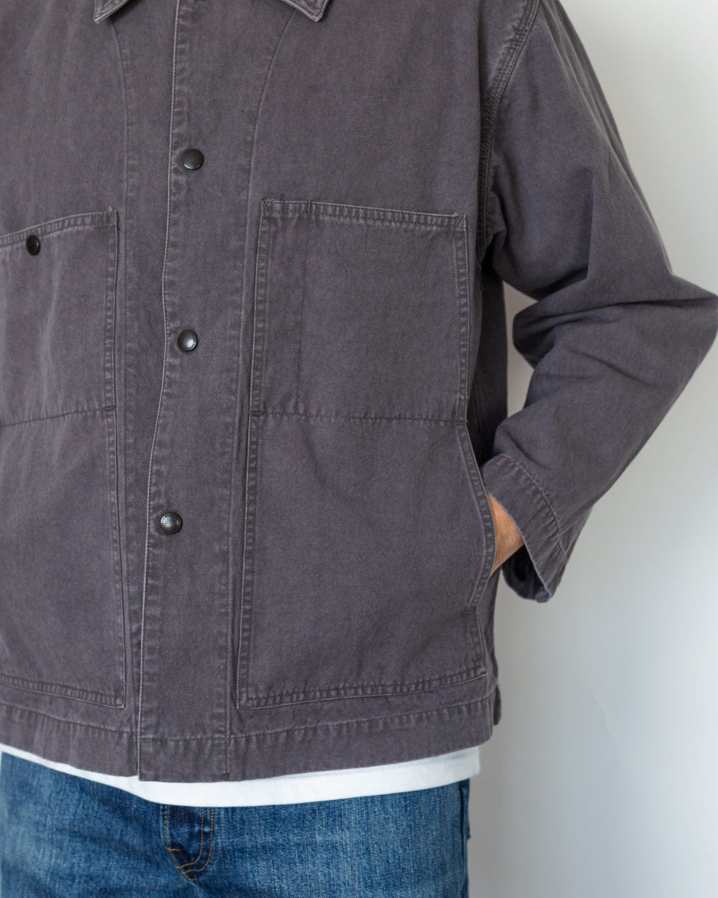 Ends and Means Coverall Jacket - Grey Purple