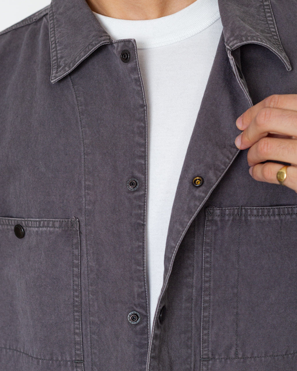 Ends and Means Coverall Jacket - Grey Purple