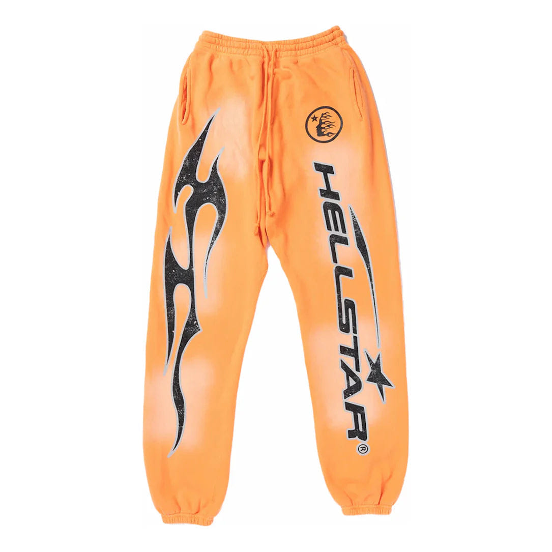 Hellstar Fire Orange Cuffed Bottom Sweatpants Orange Dye
