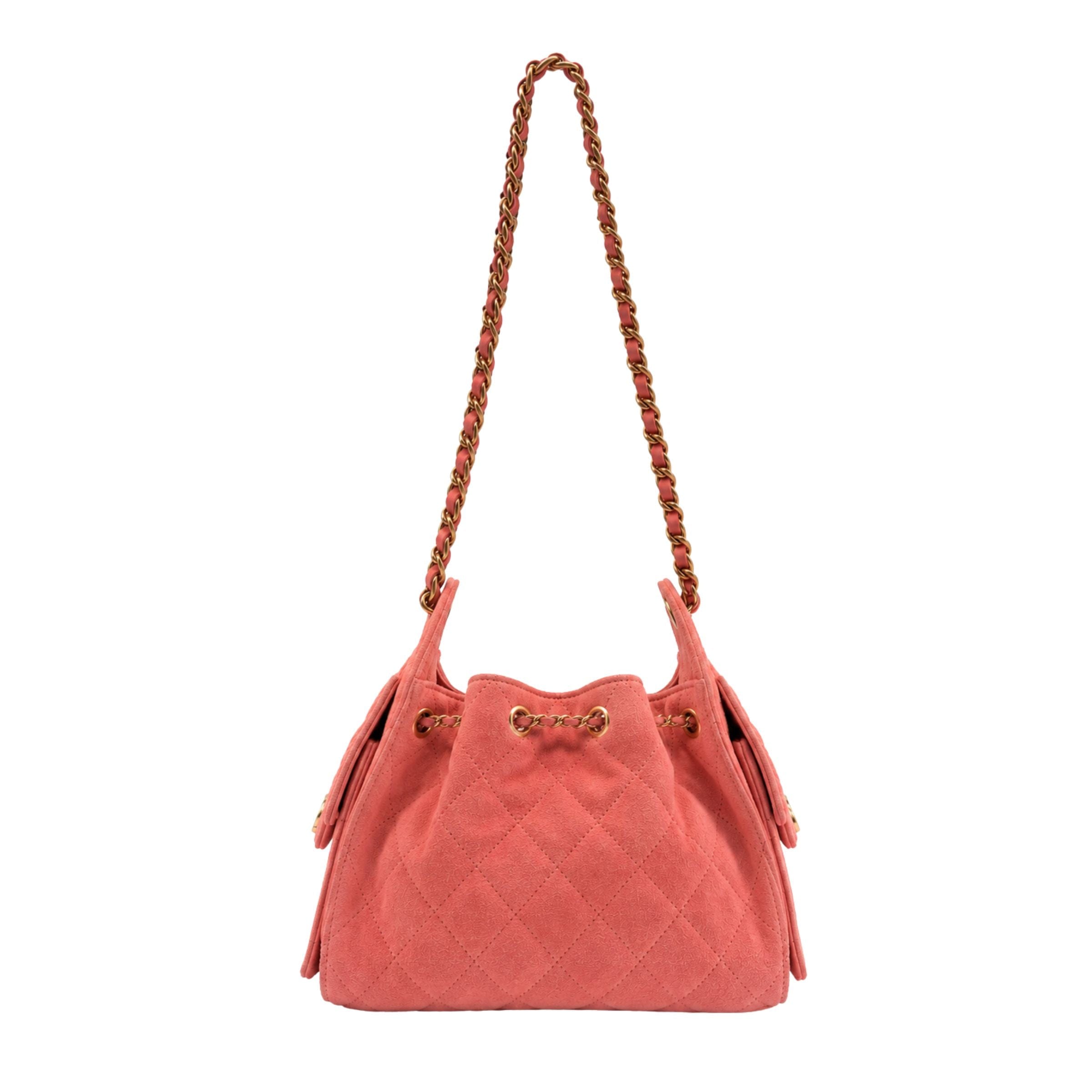 Chanel 25 Mini Pink Suede Shoulder Bag