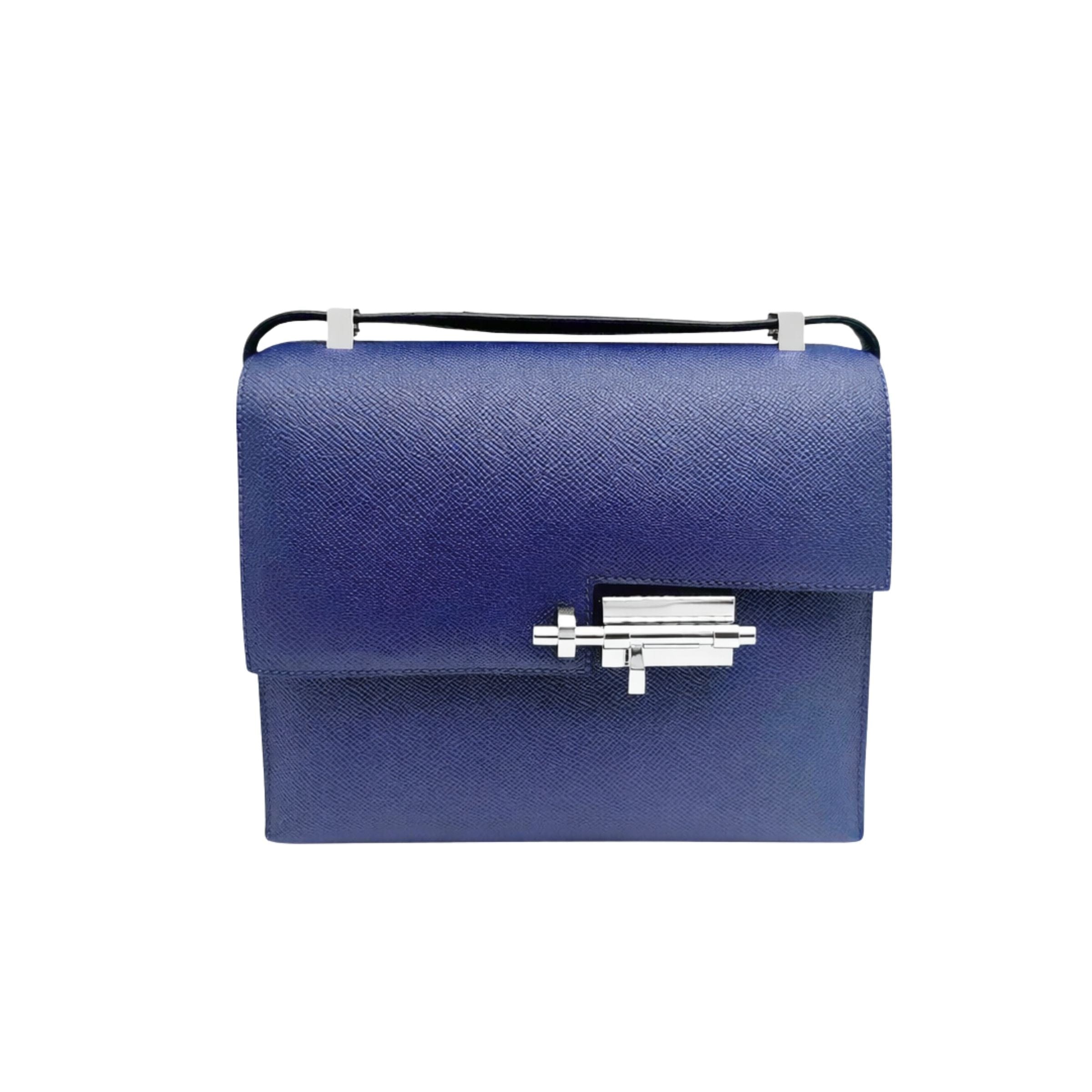 Hermes Verrou 23 Bleu Encre Palladium Hardware Shoulder Bag
