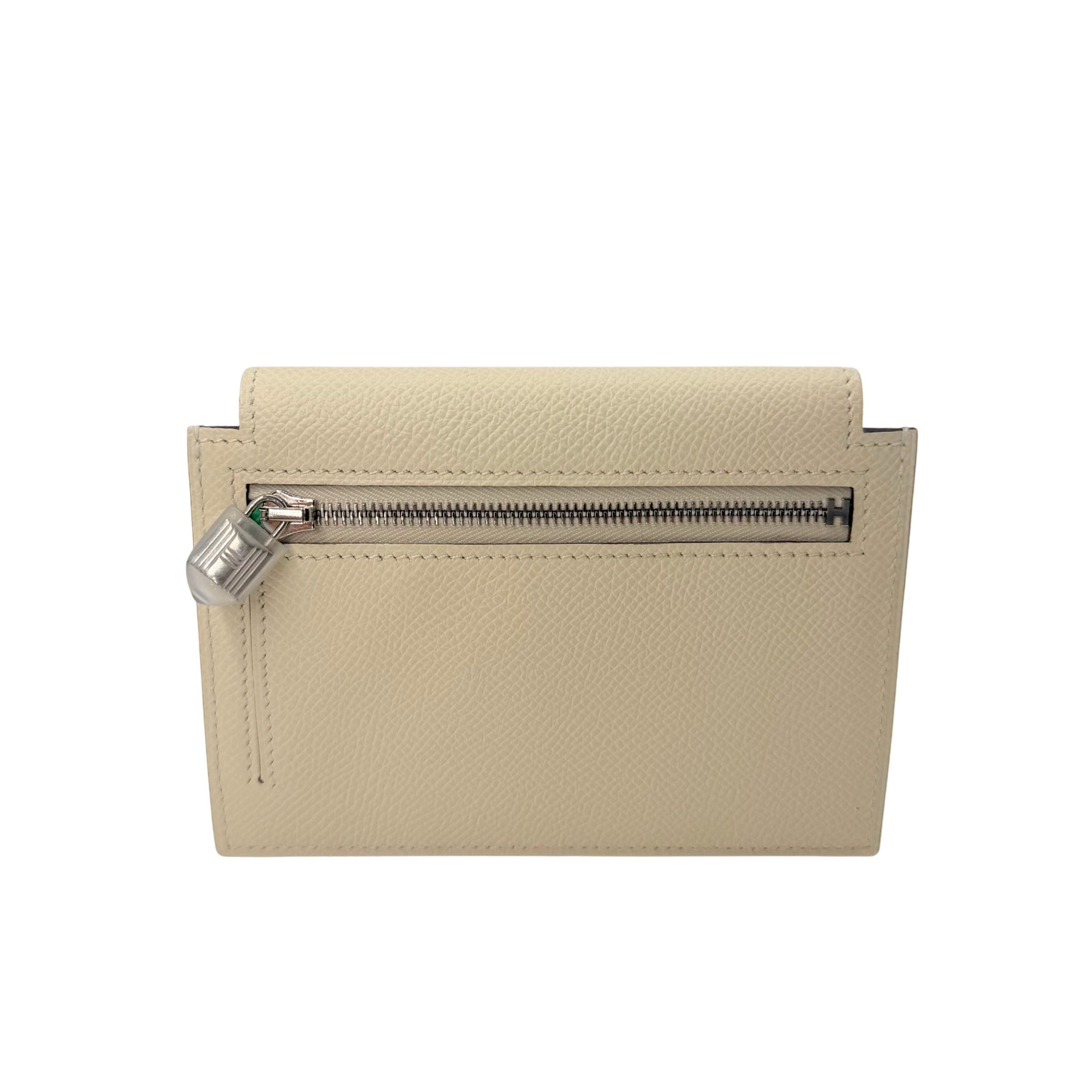 Hermes Kelly Pocket Wallet Tri Color Palladium Hardware