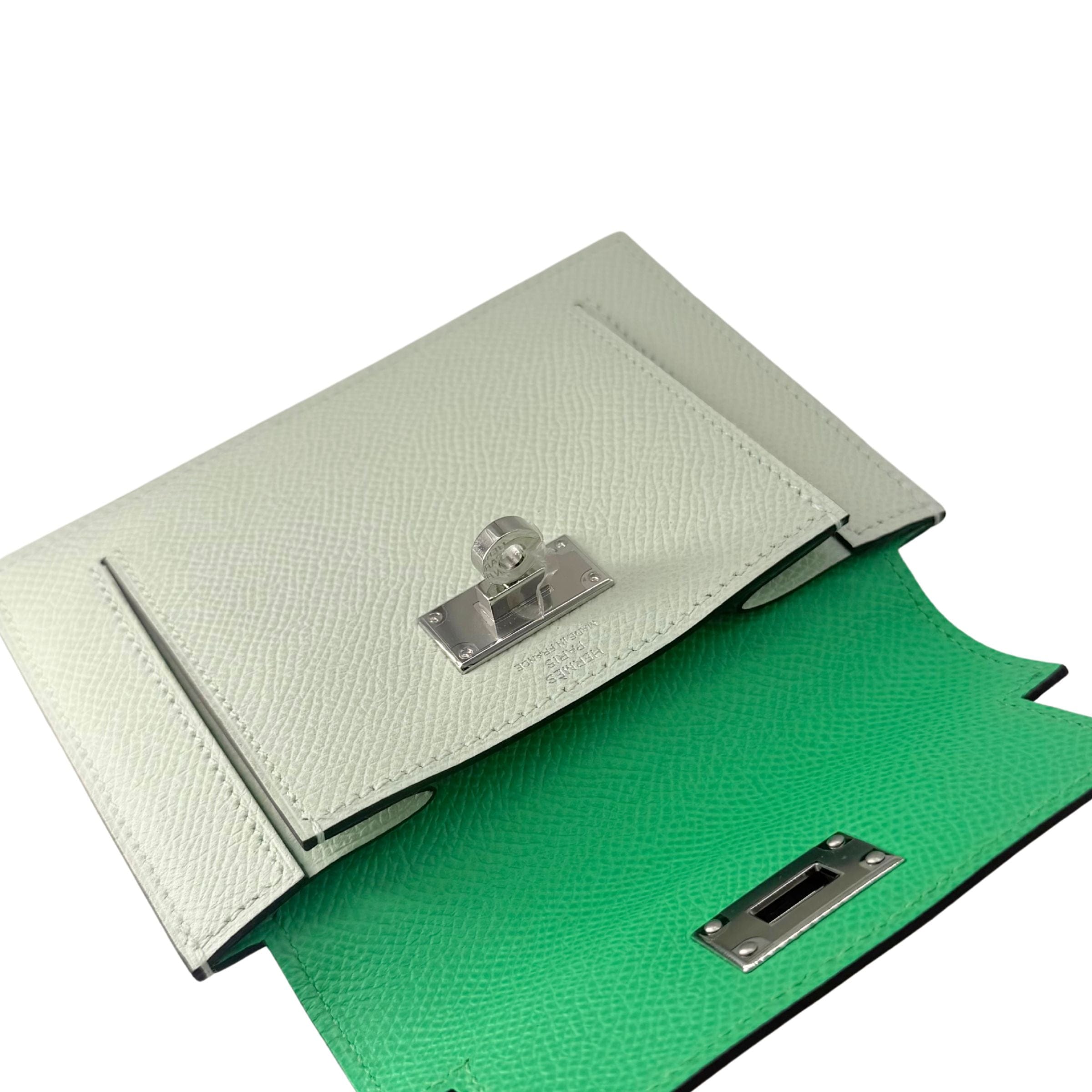 Hermes Kelly Pocket Wallet Tri Color Palladium Hardware