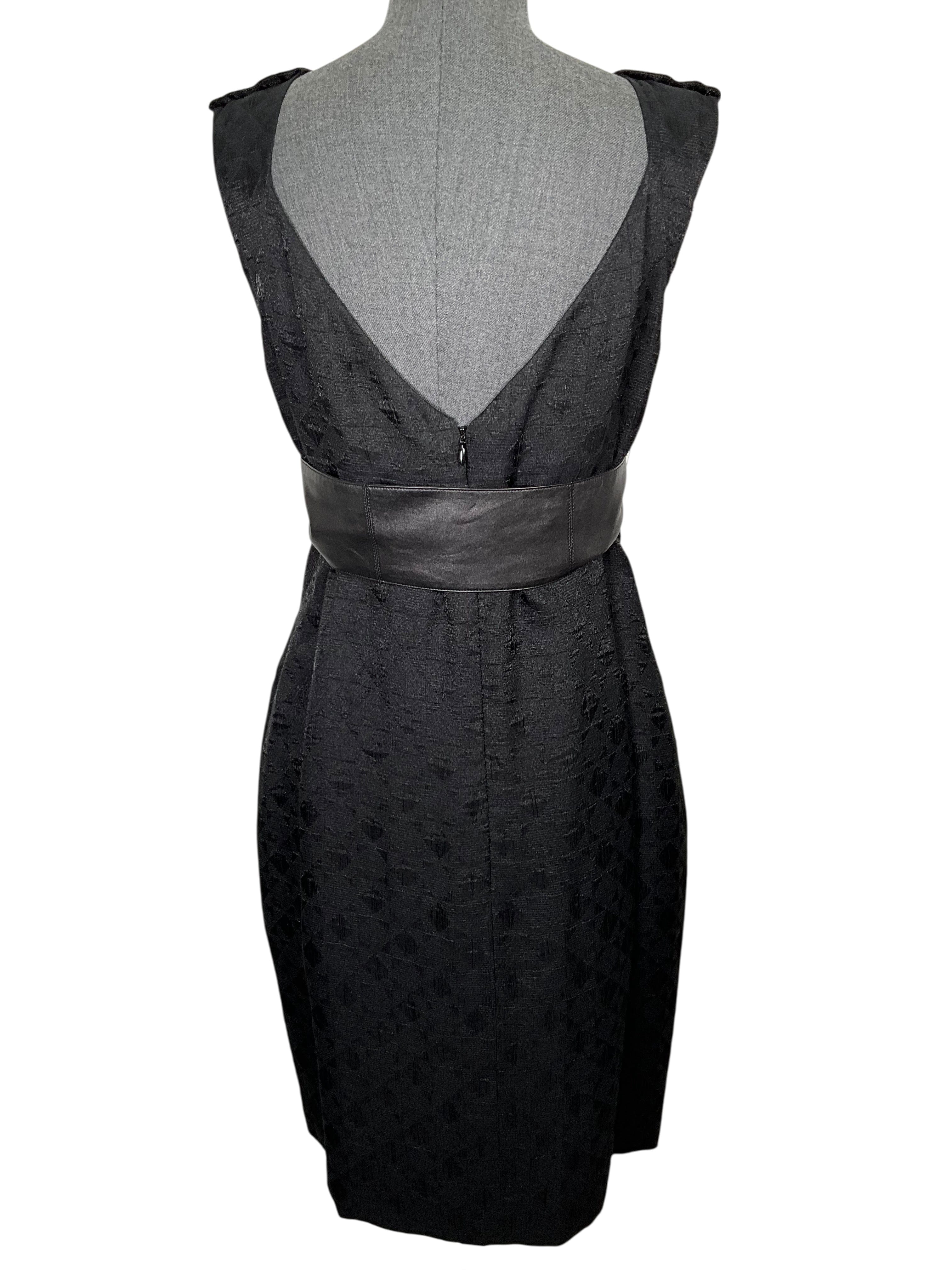 CHANEL 09P Sleeveless Belted Midi Dress Size L NEW