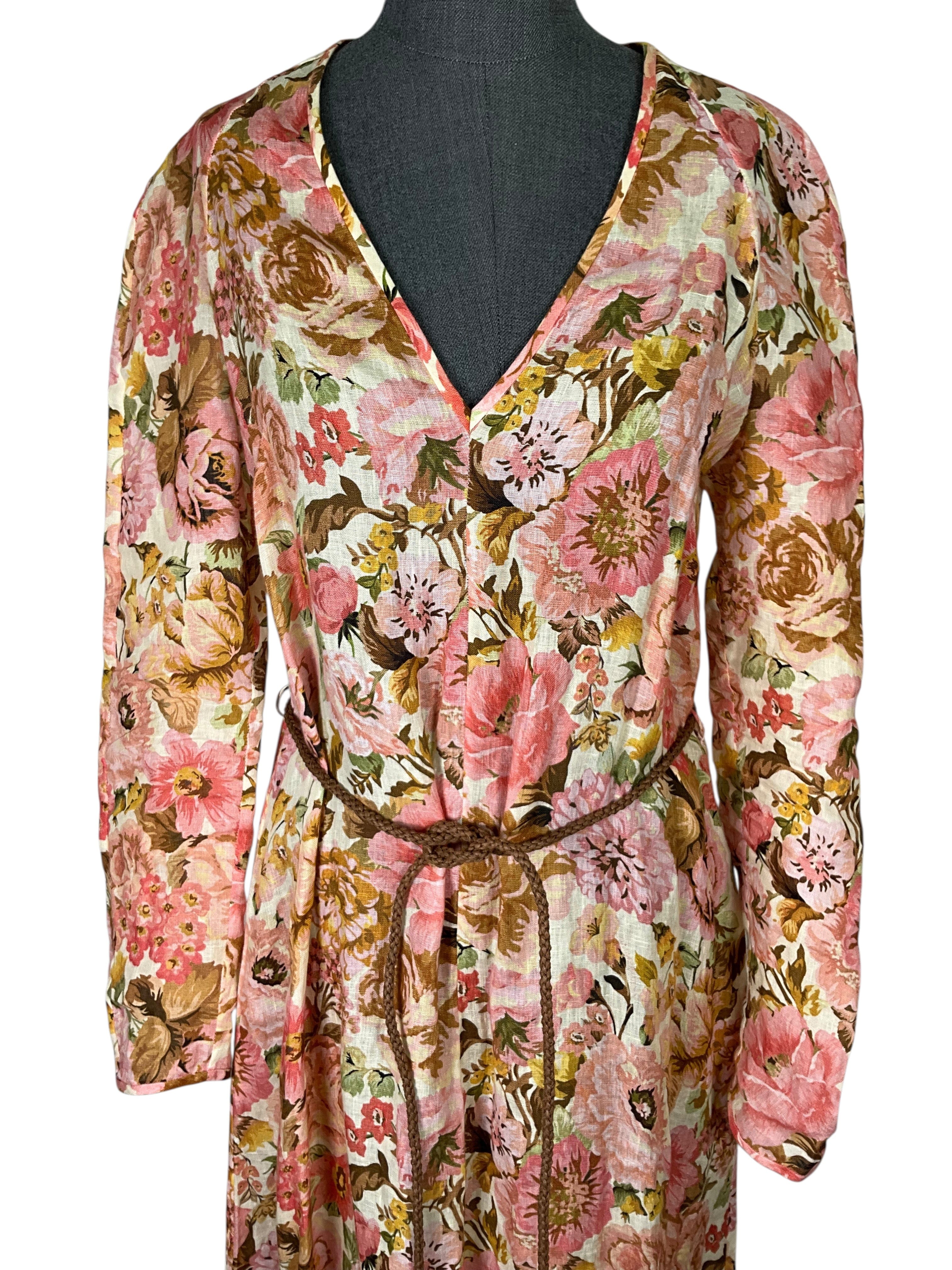 Zimmermann Golden Plunge Maxi Dress M