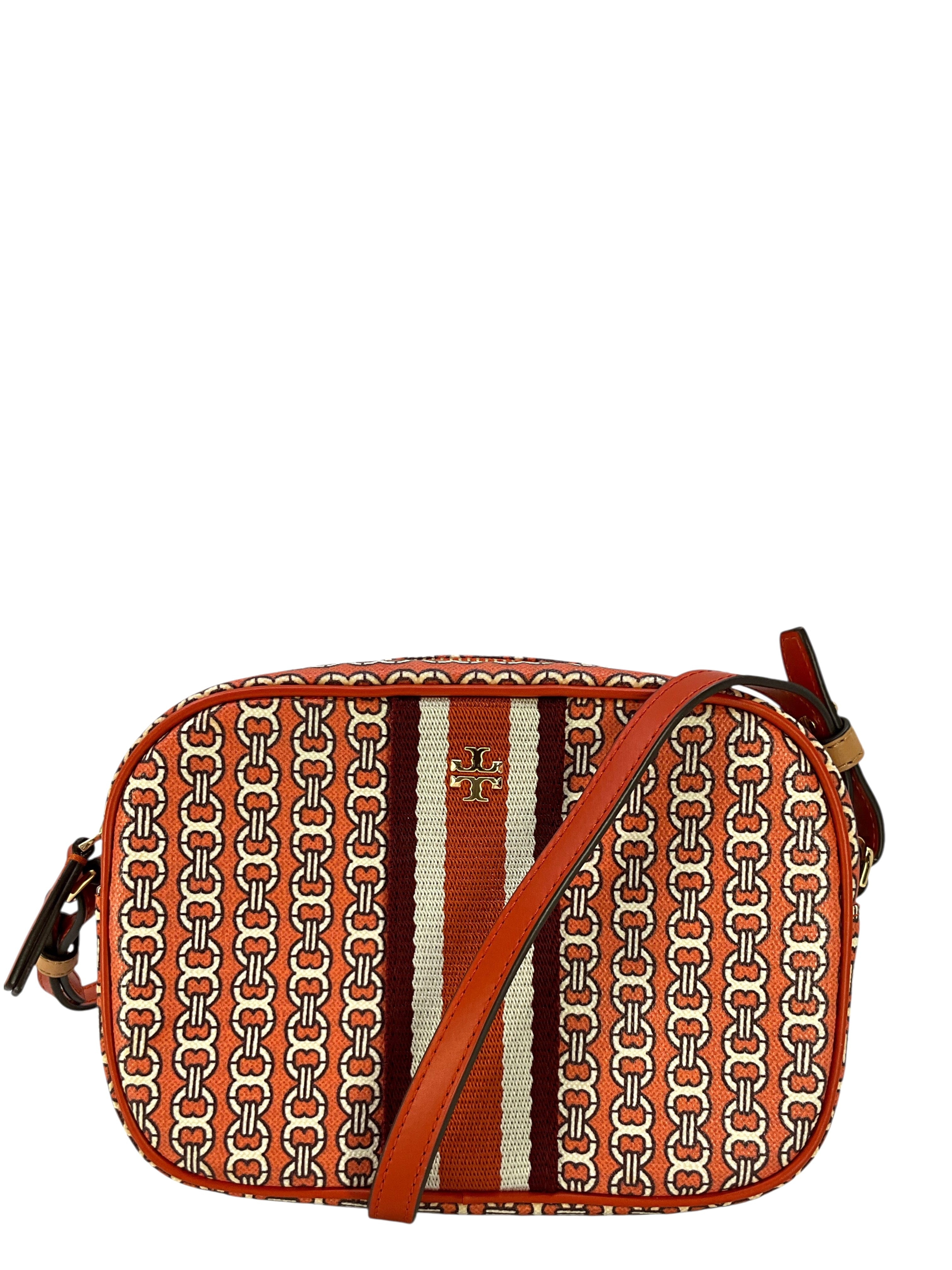 Tory Burch Gemini Link Mini Canvas Crossbody Bag NEW