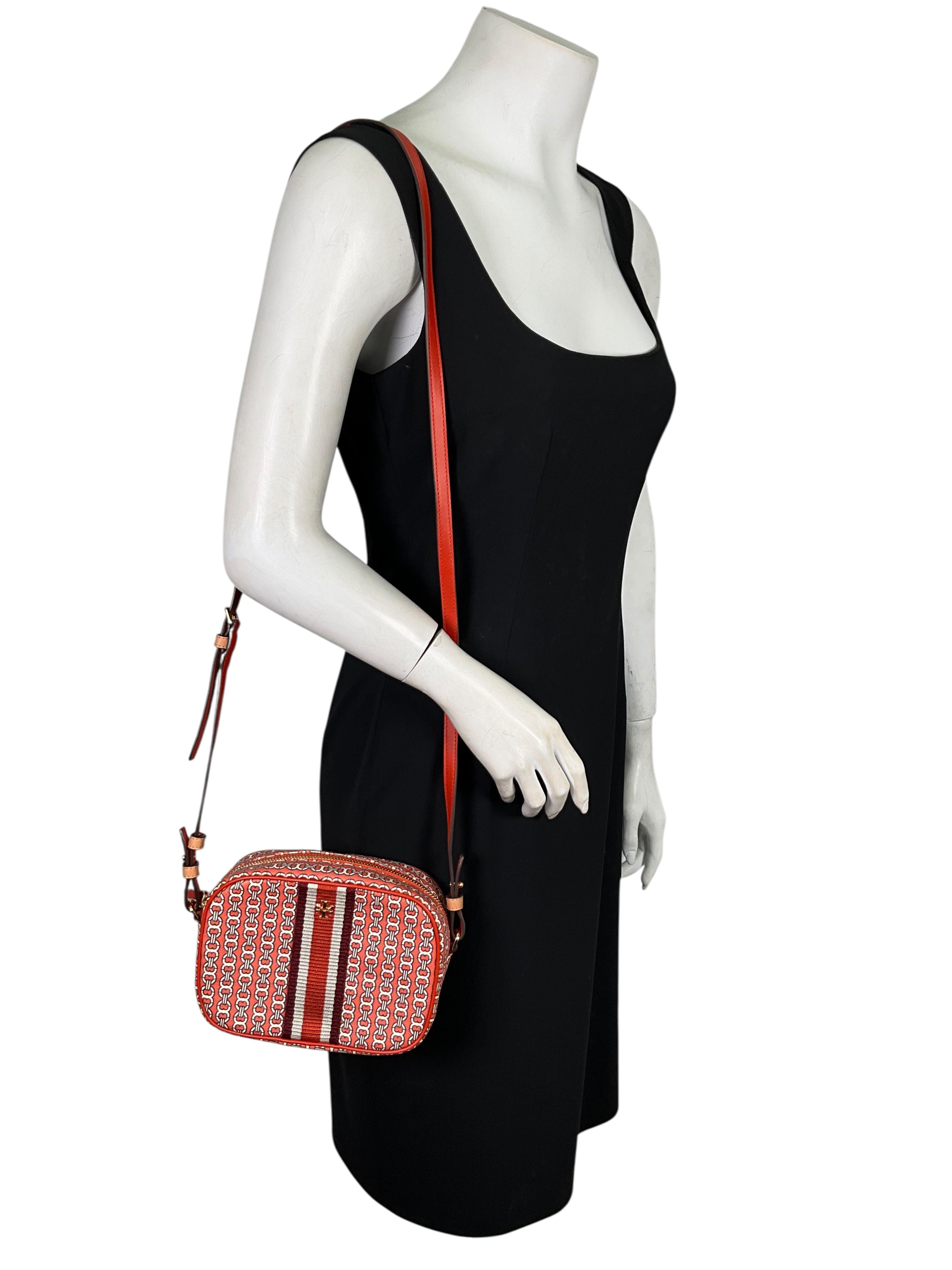 Tory Burch Gemini Link Mini Canvas Crossbody Bag NEW