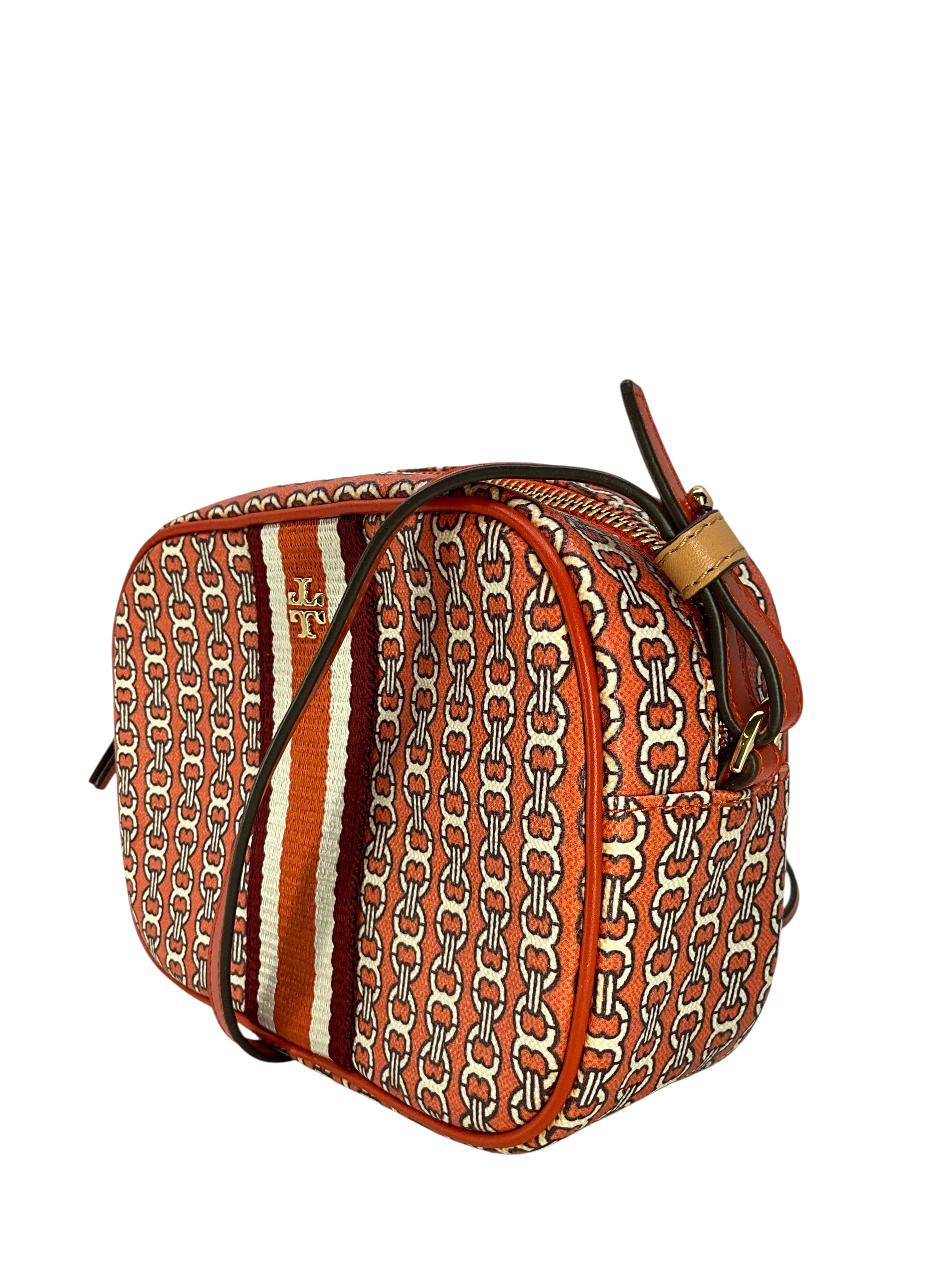 Tory Burch Gemini Link Mini Canvas Crossbody Bag NEW