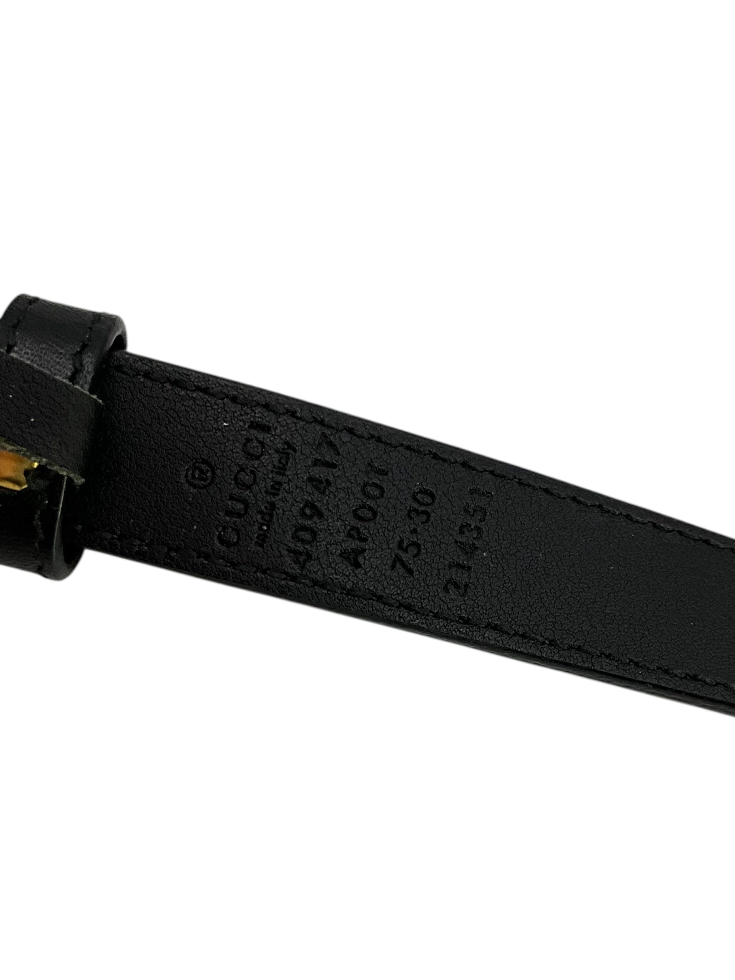 GUCCI GG Marmont Thin Leather Belt Size 75