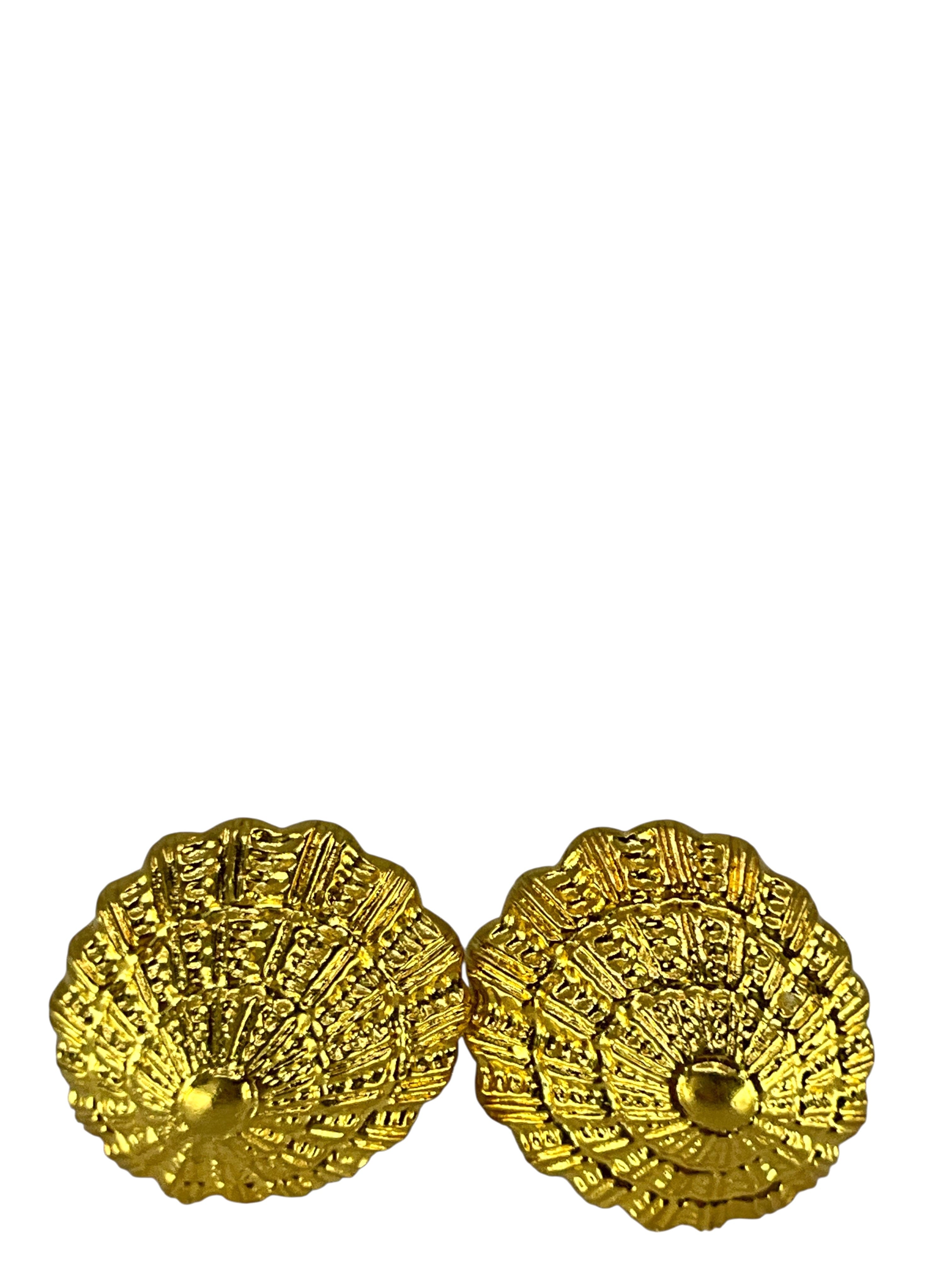Lalaounis Ilias Lalaounis 22k Gold Limpid Shell Earrings