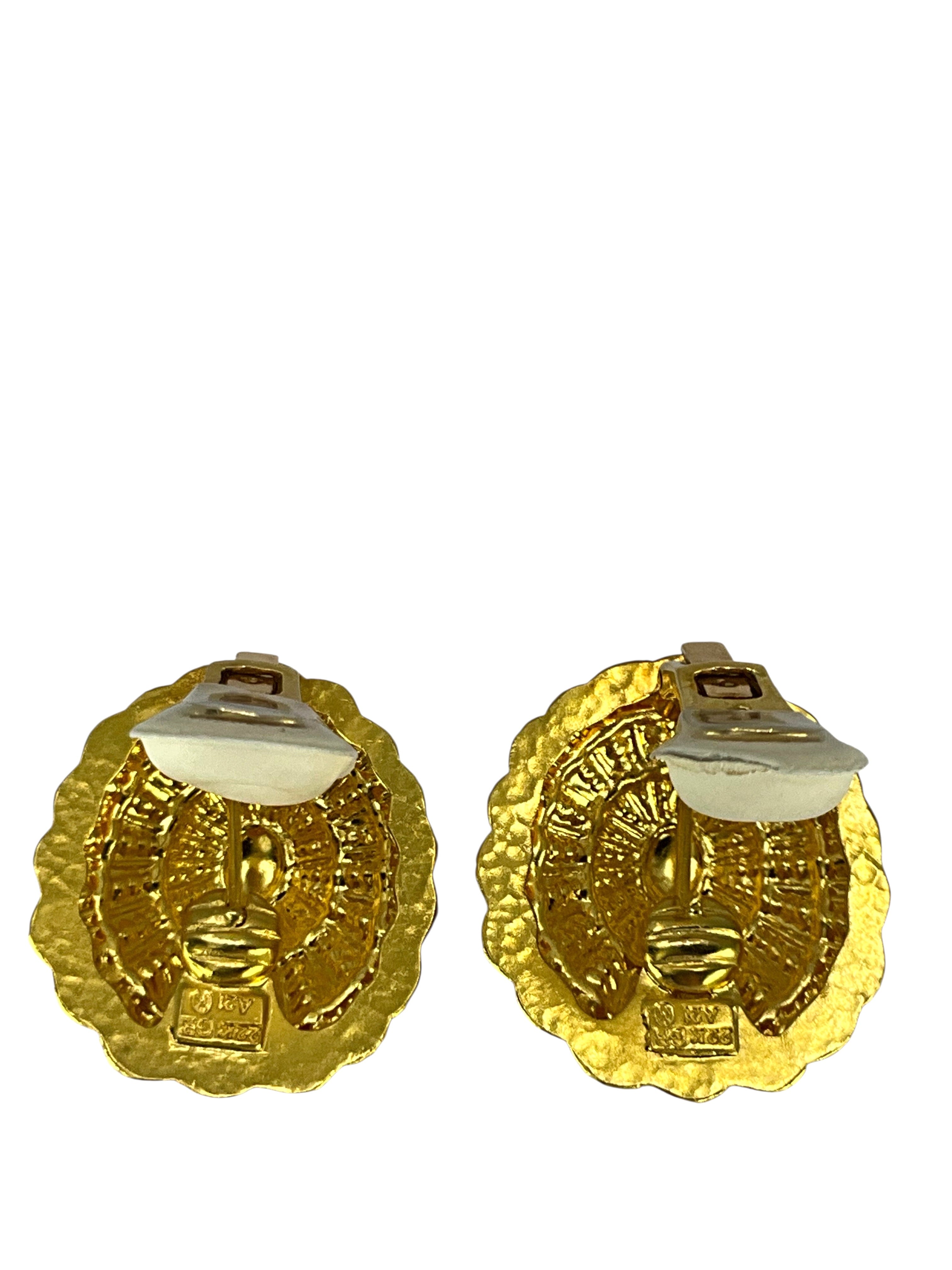 Lalaounis Ilias Lalaounis 22k Gold Limpid Shell Earrings