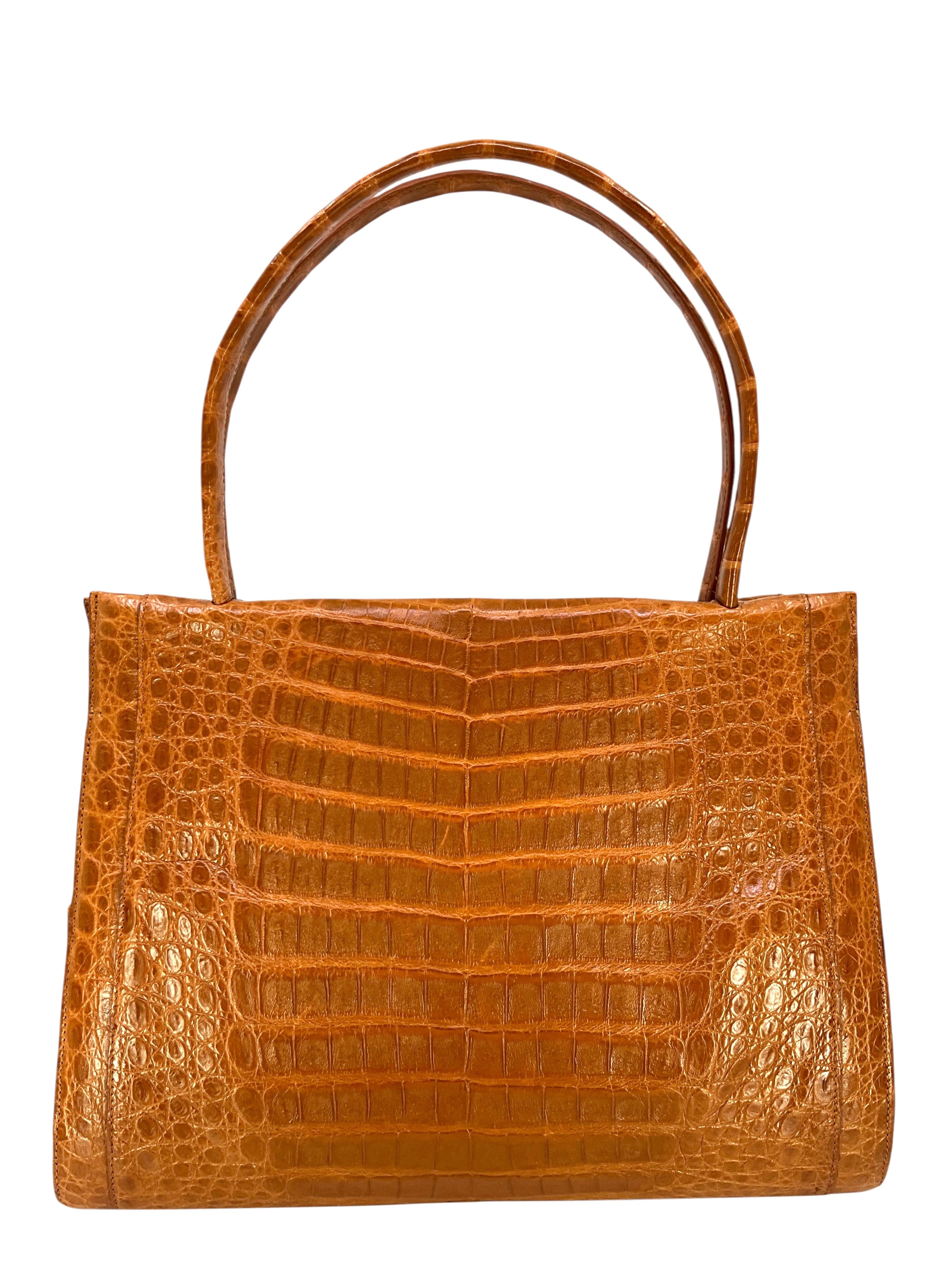 Nancy Gonzalez Wallis Medium Framed Crocodile Tote Bag