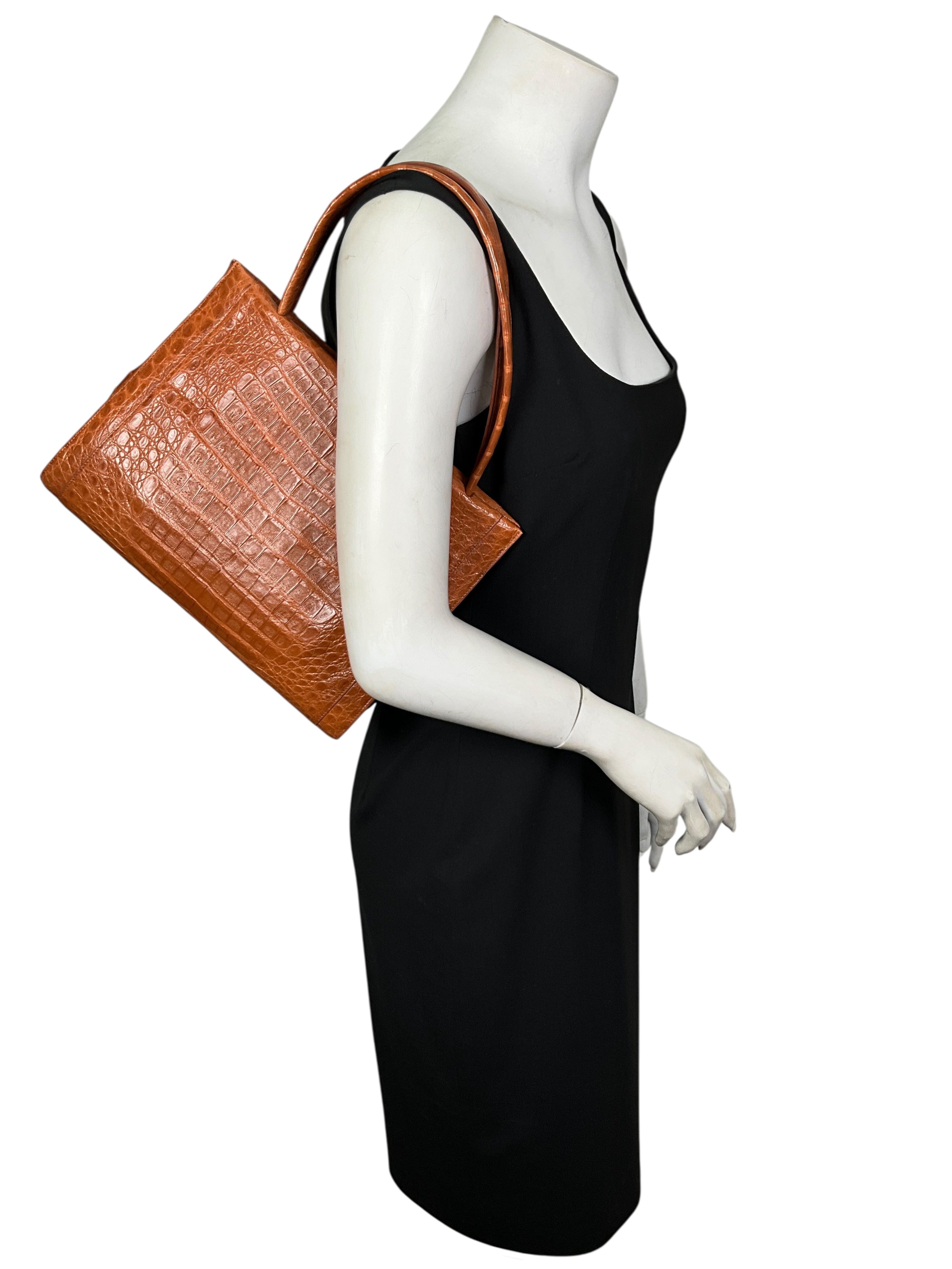 Nancy Gonzalez Wallis Medium Framed Crocodile Tote Bag