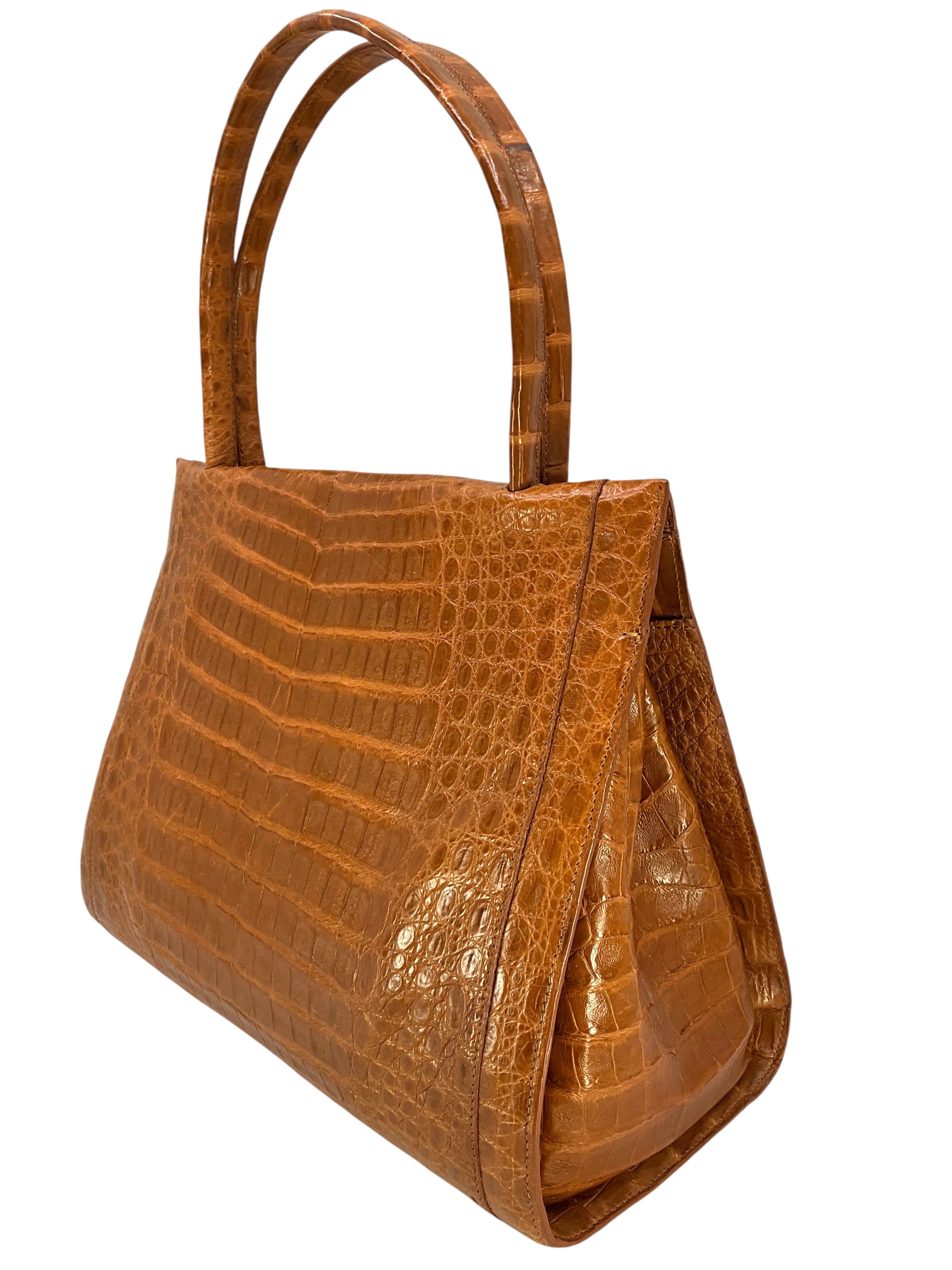 Nancy Gonzalez Wallis Medium Framed Crocodile Tote Bag